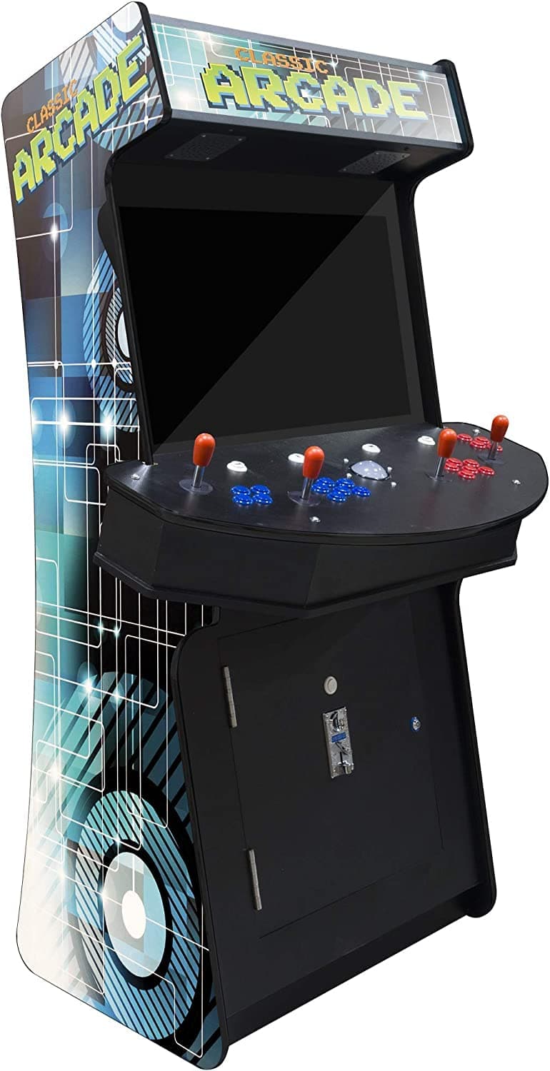 Creative Arcades Máquina Arcade Comercial de Pie Full Size 4 Jugadores con 3500 Juegos y Monitor 32" 175135