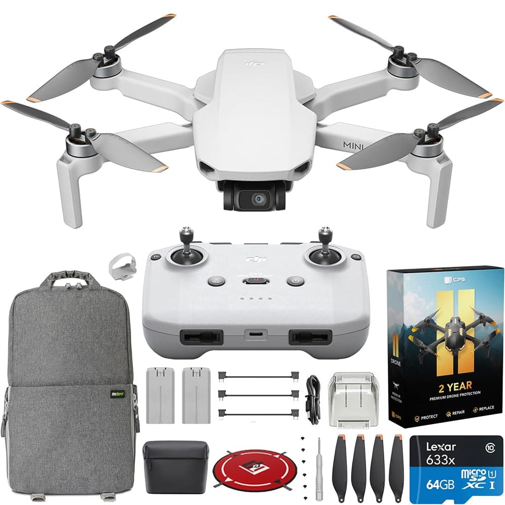 DJI Mini 4K Drone Combo, <249 g, 3-Axis Gimbal, 62 min, Bundle con Accesorios E1DJIMINI4KDC