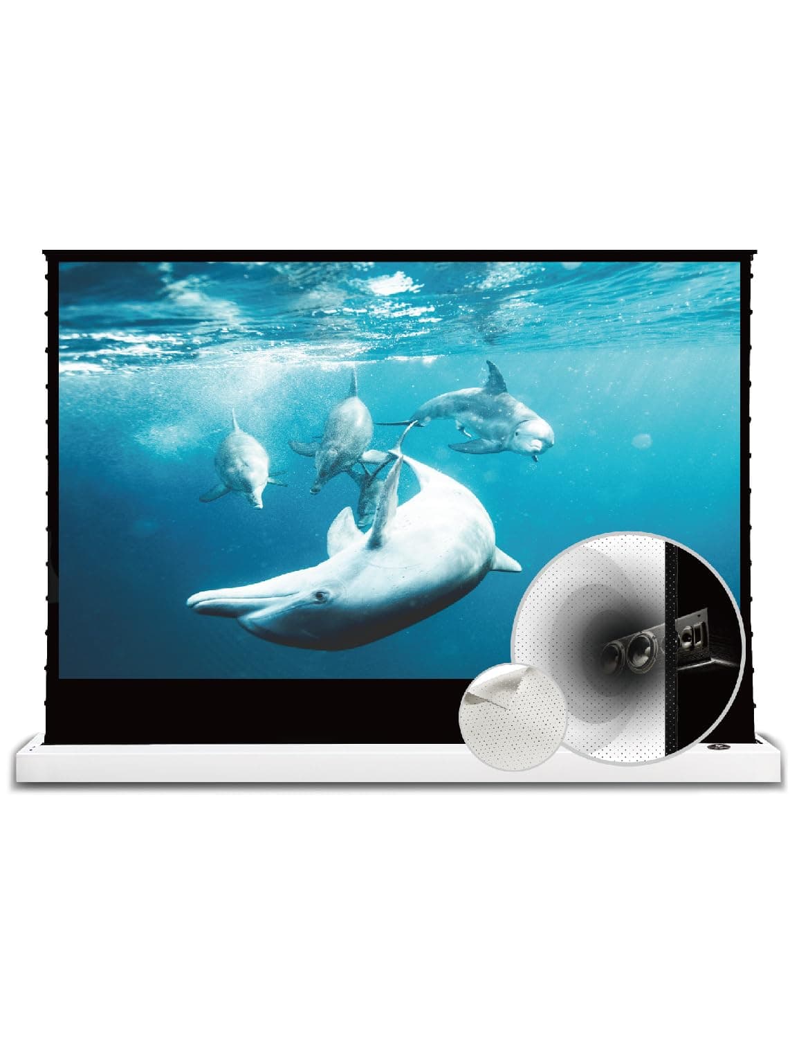 VIVID STORM SINCE 2004 VIVIDSTORM VWSDSTPW120H - Pantalla de Proyector Perforada 120" (16:9) Acústica, PVC Blanco