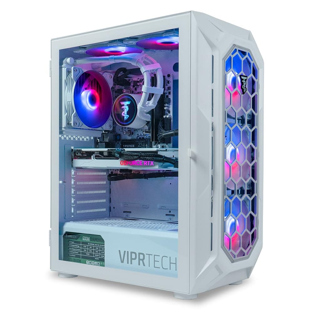 ViprTech Ghost 3.0 Liquid-Cooled PC, Ryzen 5 5600X, RTX 5060 8GB, 16GB RAM, 1TB NVMe, Win 11 R5-3070-32G-1T-L