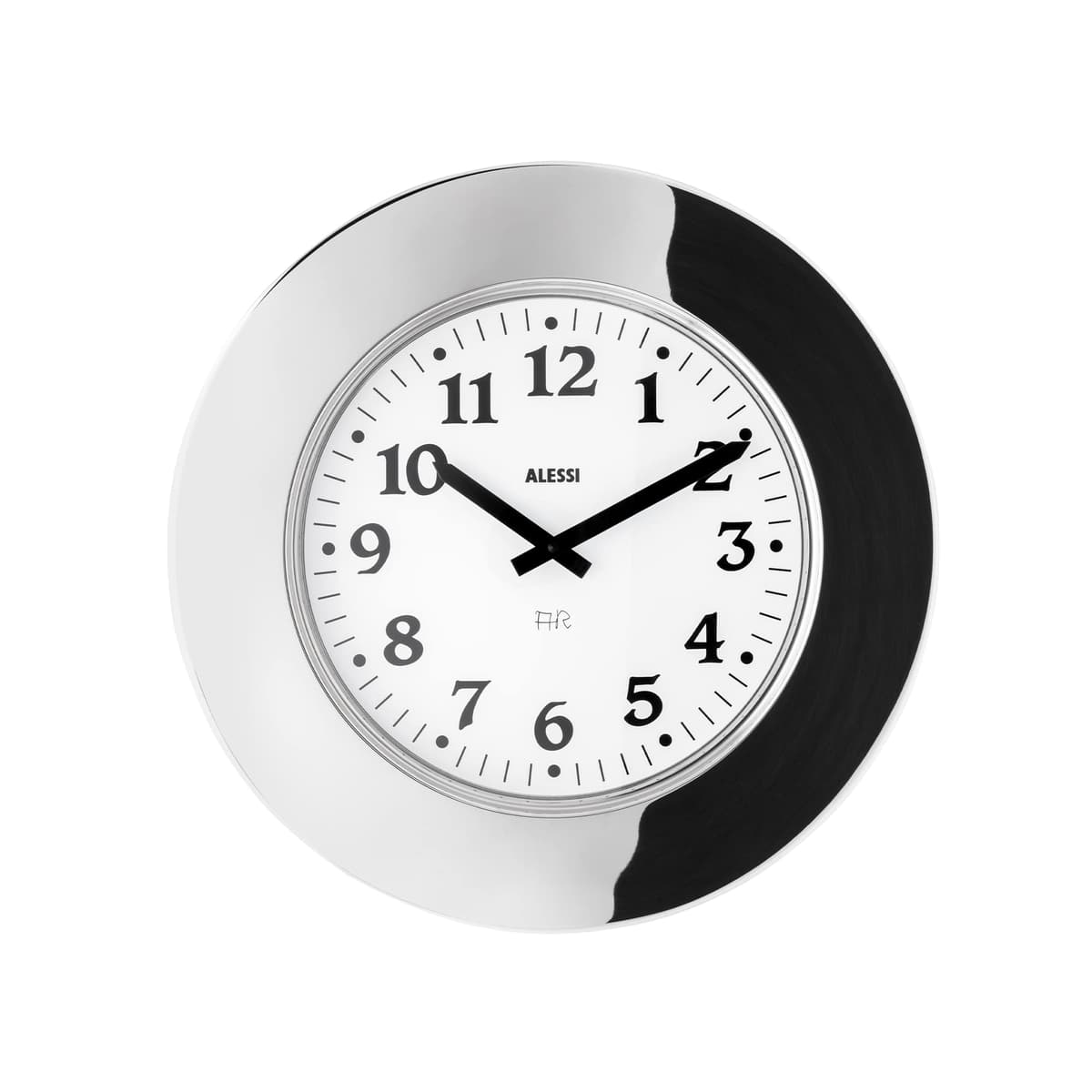 Alessi Momento Wall Clock INOX Aleesi 11 Momento Wall Clock INOX, Plateado