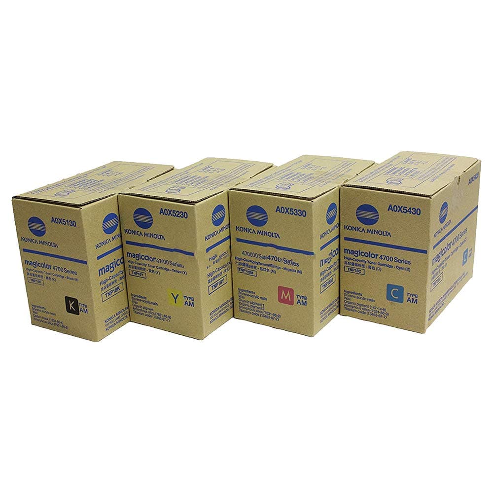 Set de toner de alto rendimiento Konica Minolta MagiColor 4750DN (CMYK) A0X5130
