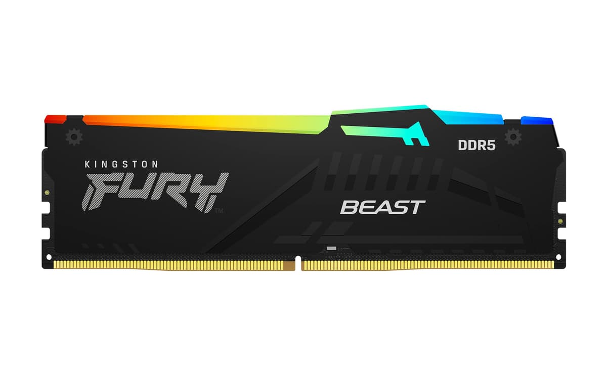 Kingston KF552C40BBAK2-64 64GB (2 x 32GB) DDR5 5200MT/s CL40 - Kit compatible con FURY Beast RGB
