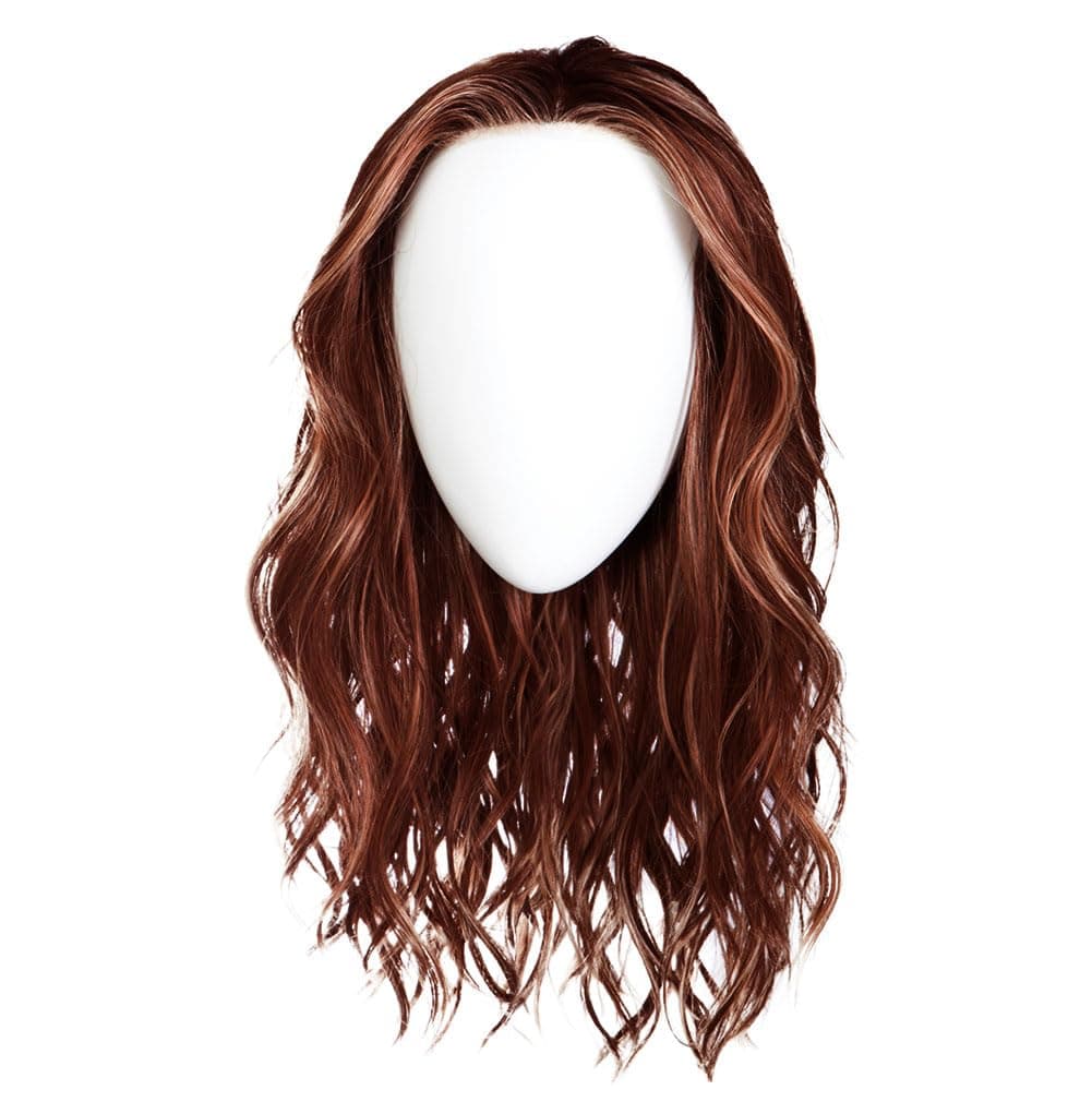 Hair u wear Raquel Welch Selfie Mode Peluca con capas largas onduladas, Memory Cap lll y Lace Front, talla estándar, RL32/31 Cinnabar