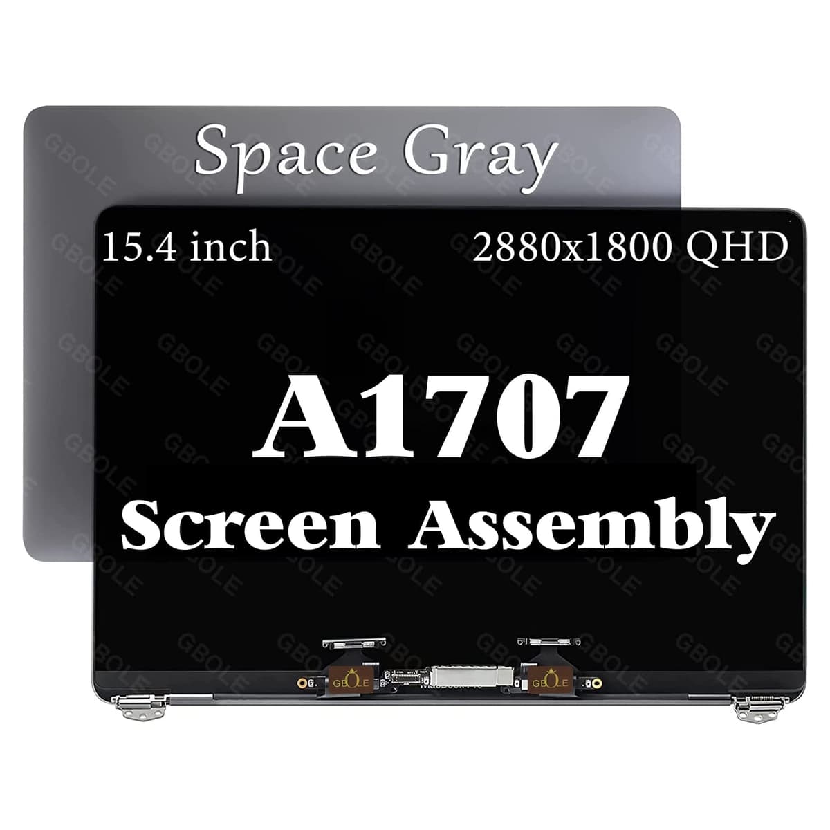 Reemplazo de pantalla GBOLE A1707 para MacBook Pro A1707 Final 2016 Mediados 2017 EMC 3072 3162 Asamblea de pantalla LCD Display 661-06375 661-08030 (Gris Espacial)