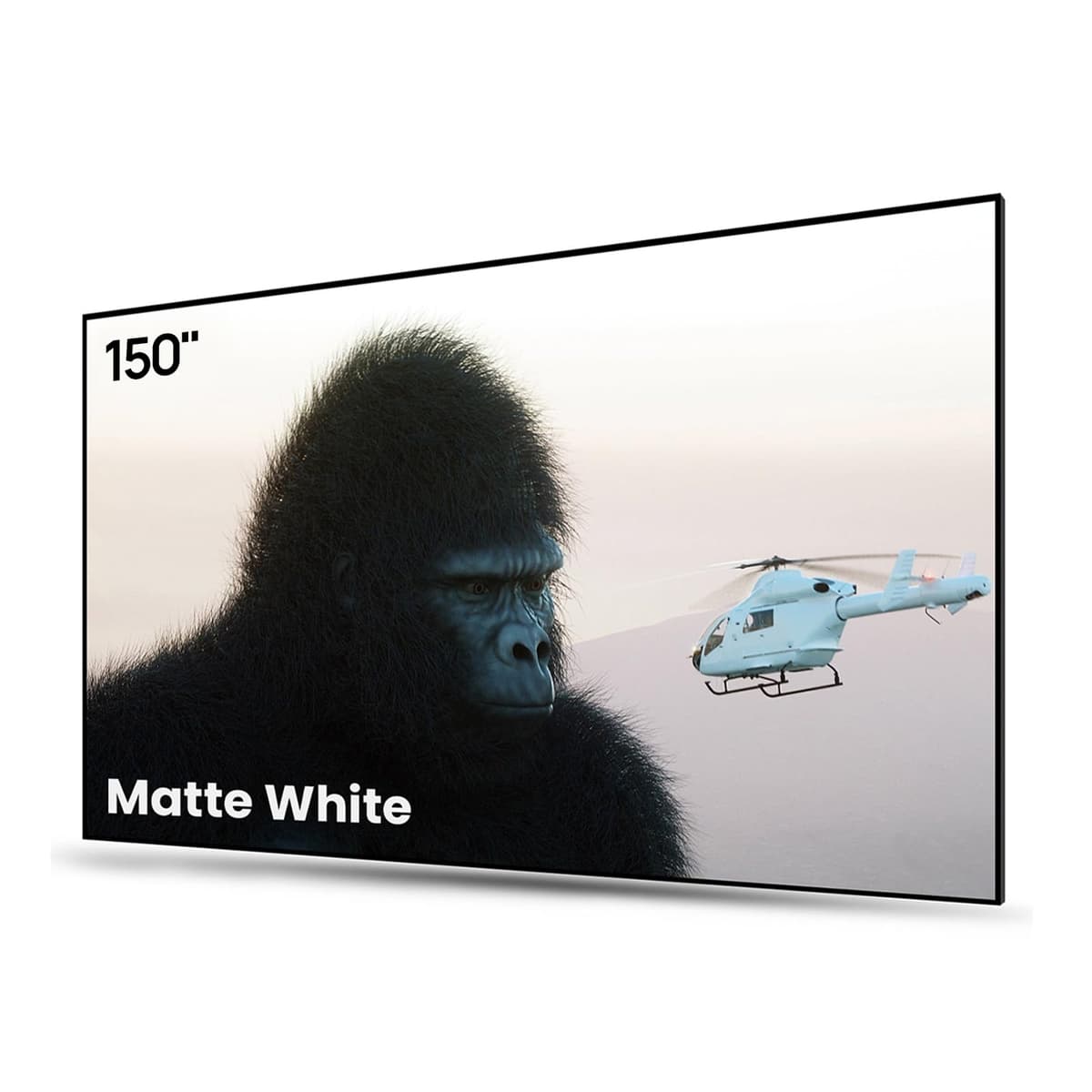 AWOL VISION Pantalla Fija 150" MW-150 PVC Matte White 4K/8K Active 3D 170°