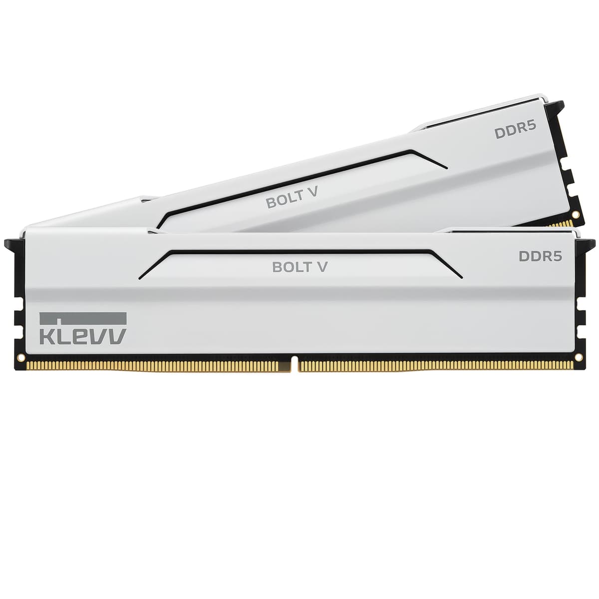 KLEVV Bolt V DDR5 32GB (2x16GB) 6000MHz CL28 SK Hynix A-Die 1.35V Memoria RAM para PC de Escritorio Gaming XMP 3.0 / Compatible AMD EXPO - Blanco (KD5AGUA80-60B280I)