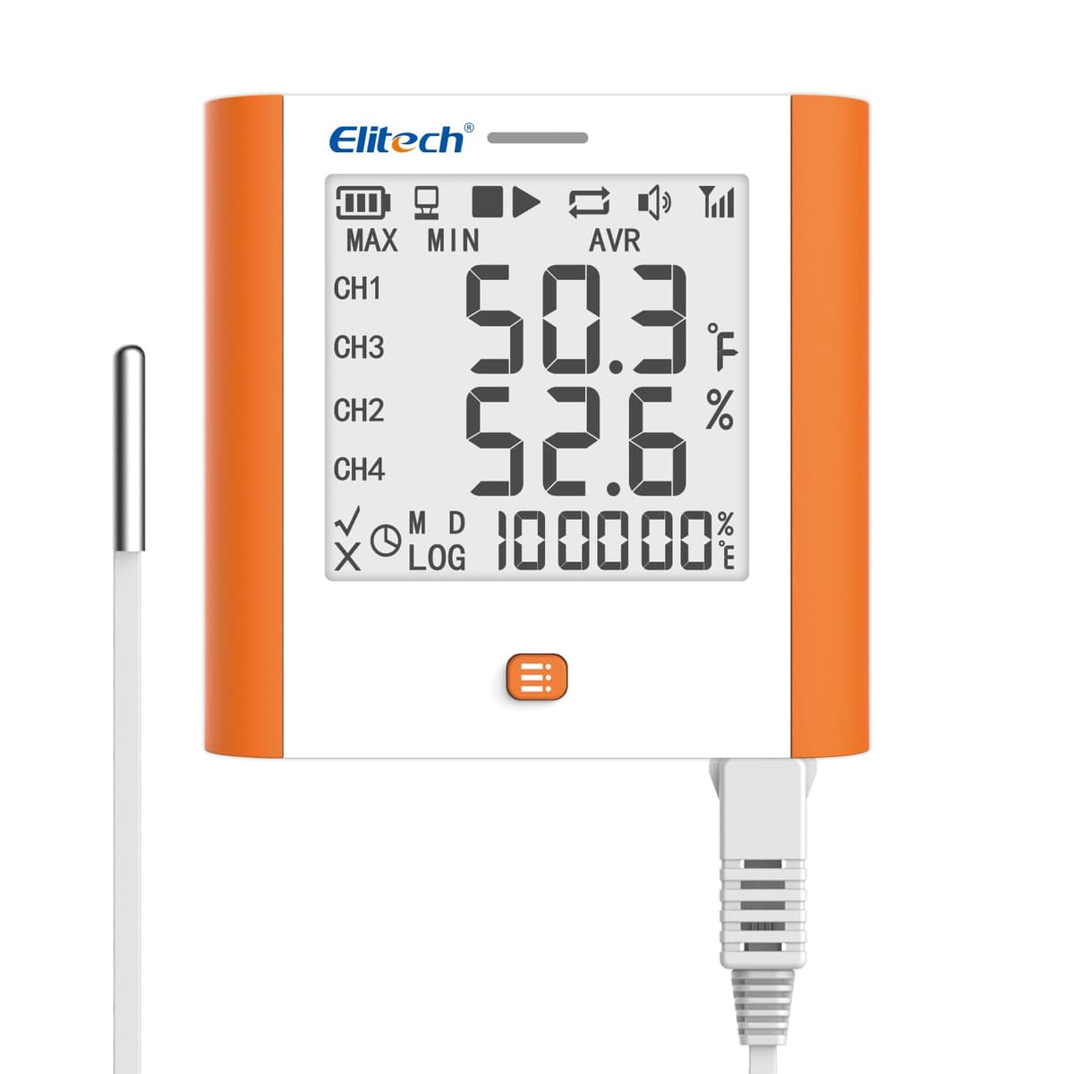 Registrador digital Elitech GSP-8 (paquete de 10) para temperatura y humedad - monitor para refrigerador médico GSP-8-10PACK