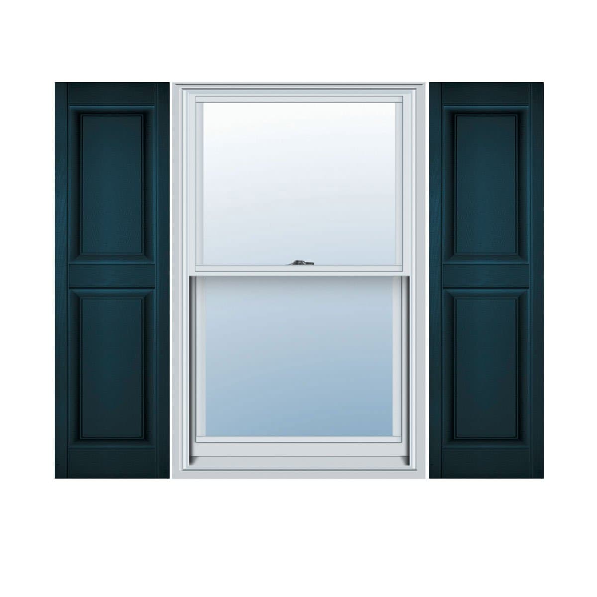Ekena Millwork Builders Edge 12 in. W x 79 in. H Shutters Panel Elevado Par, 166 - Midnight Blue BEP2120079166