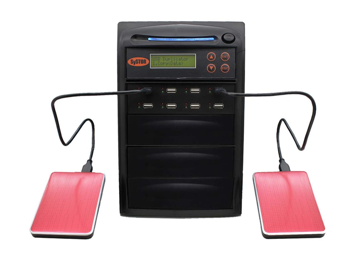 Duplicador y Sanitizador Systor 1 a 7 USB para Discos Duros Externos Portátiles USB y Unidades Flash - SYS07EXH