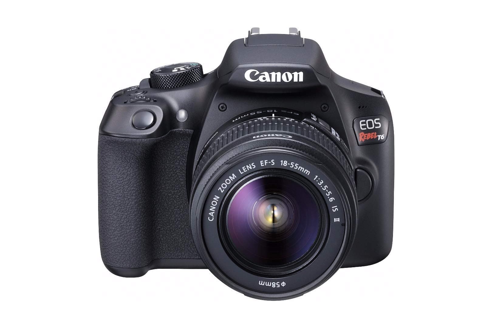 Canon EOS Rebel T6 Kit DSLR con EF-S 18-55mm y EF 75-300mm - Negro 1159C008