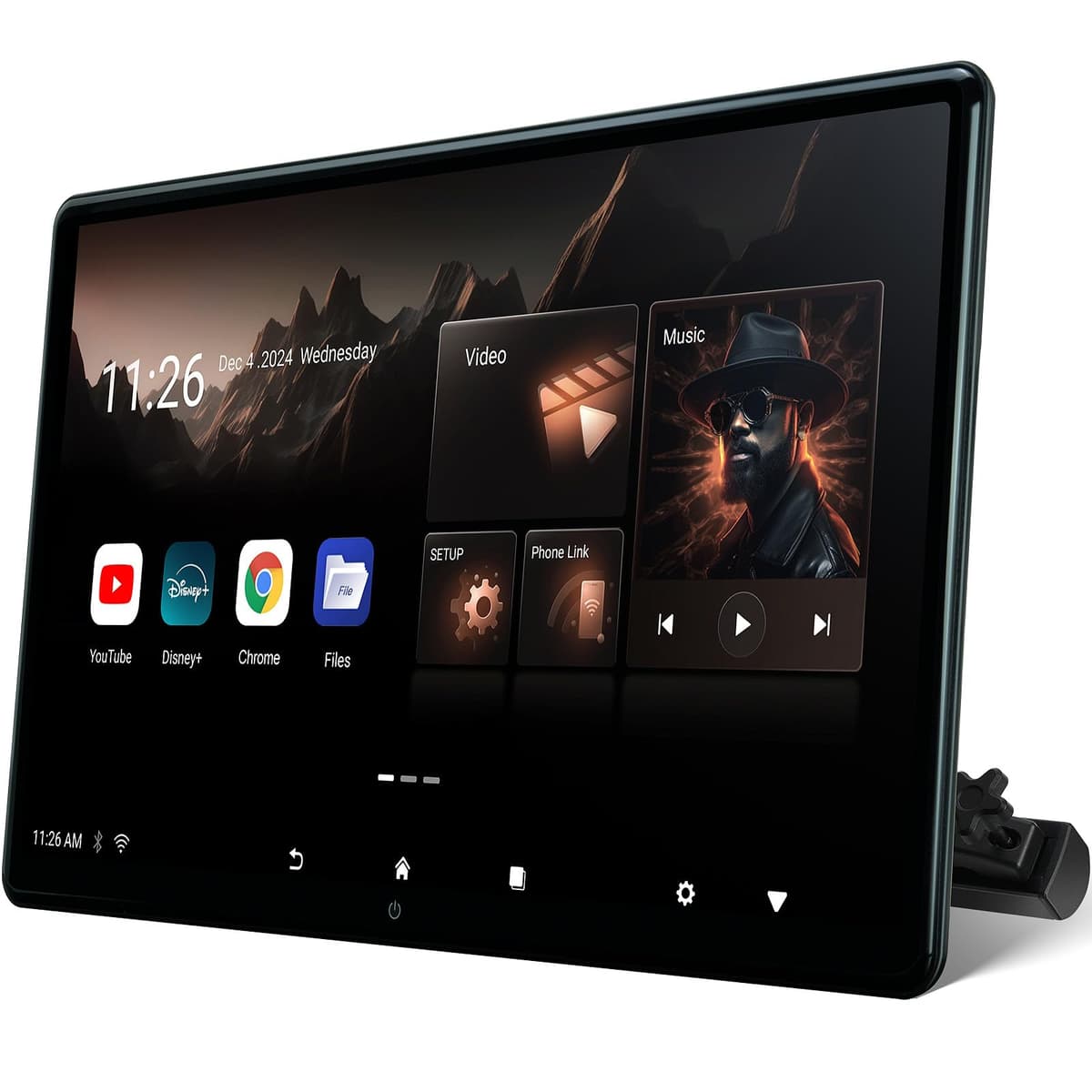 Seventour Monitor de reposacabezas para auto 15.6 pulgadas 4K con Android 13 - Sistema de entretenimiento trasero para asiento trasero, soporte para espejo inalámbrico de teléfono, pantalla táctil, WiFi/Bluetooth/HDMI/USB/reproductor de video (4G+64G (1 pieza)) HR-NEW-TZ156