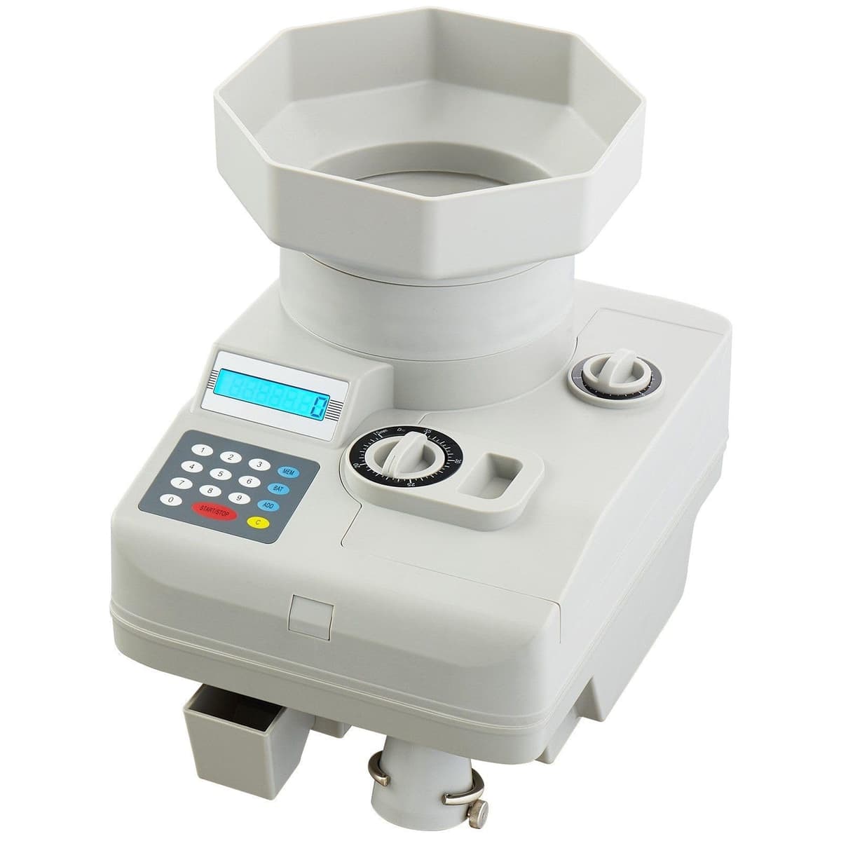 ZAVEROX Máquina profesional automática para clasificar y envolver monedas, capacidad 11.000 monedas y clasificación 1300/min con pantalla LED, para monedas internacionales, bancos y cajeros de retail 010275R62J