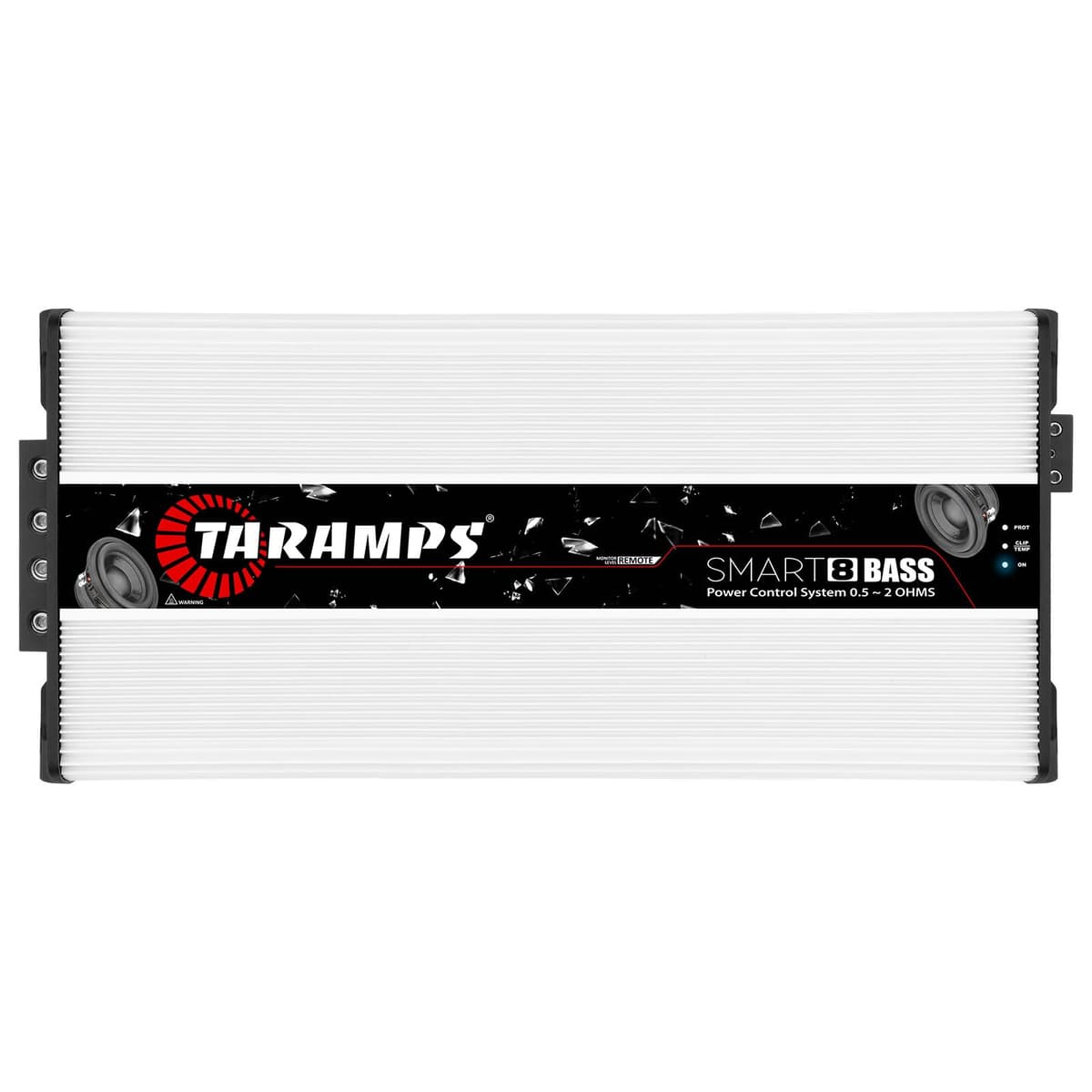 Taramp’s Smart 8 Bass 0.5 a 2 Ohms 8000 Watts RMS, Multi Impedancia, 1 Canal, Amplificador para Subwoofer de Auto, Alta Potencia Clase D, Mosfet Monobloque Digital, Smart 8k, Crossover Paso Bajo con Refuerzo de Graves 001944