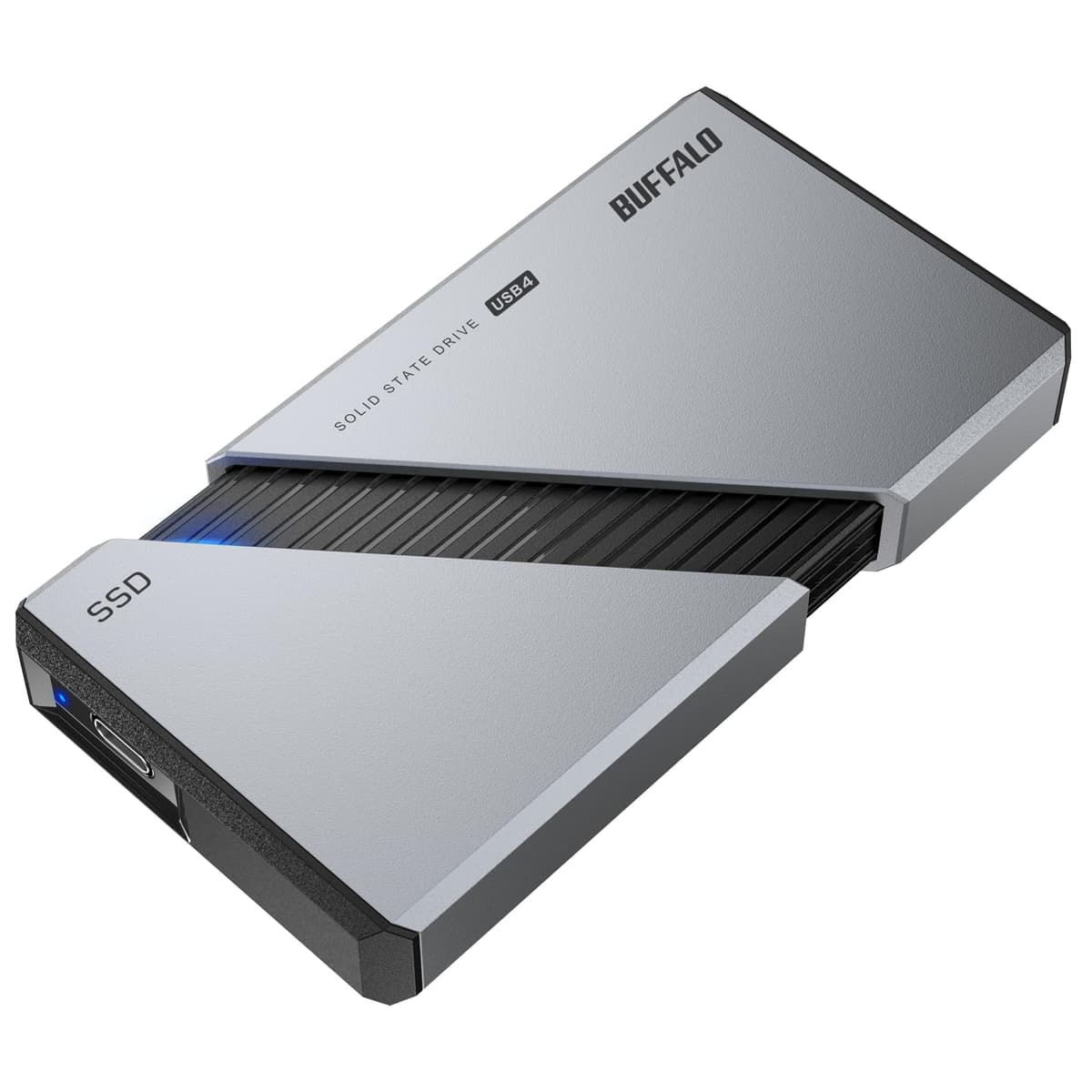 SSD externo portátil Buffalo 2TB USB4 Gen3x2 Velocidad de lectura alta 3800MB/s Tipo-C exFAT SSD-PE2.0U4SA/N