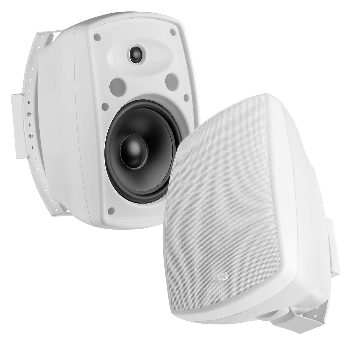 Parlantes de Exterior para Patio OSD Audio AP850-70V 8" Par (8 ohm/70V, Selector de 70 V, Soporte Full Motion, IP54, Blanco) OSD-AP850WHT-70V