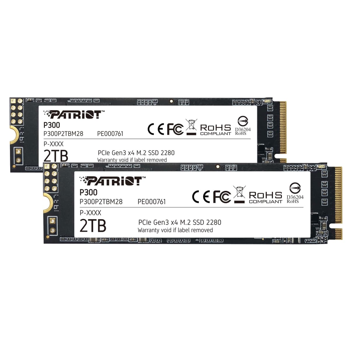 Patriot Memory P300 2TB NVMe PCIe Gen3x4 M.2 2280 - Paquete x2 P300P2TBM282