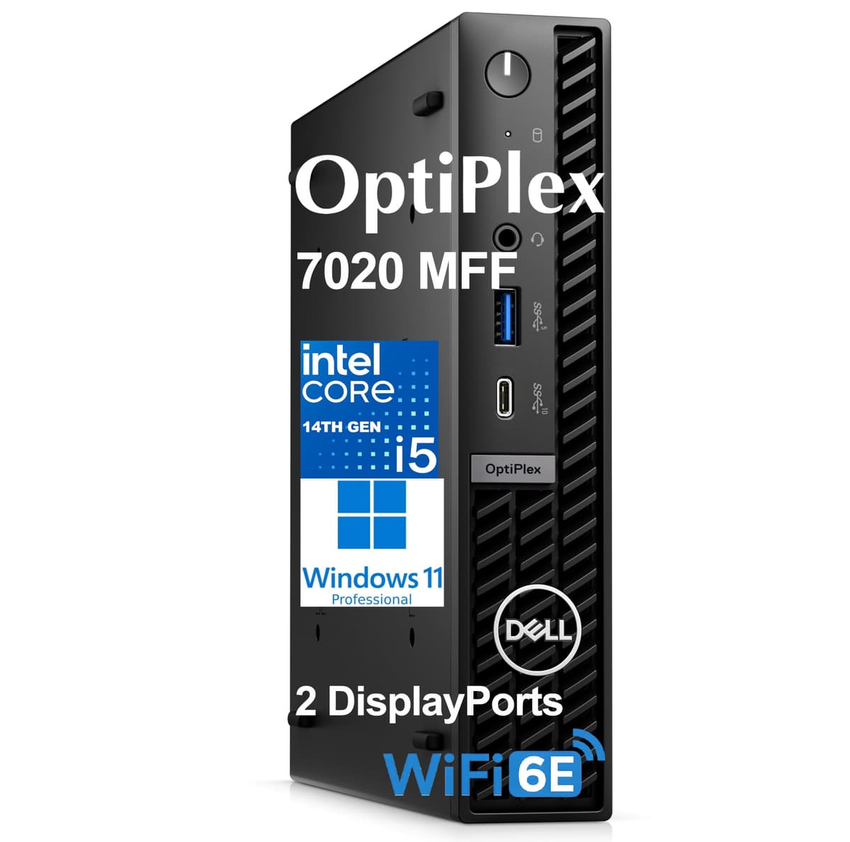 Dell OptiPlex 7020 MFF Mini Desktop 14th Gen i5-14500T, 32GB DDR5, 1TB PCIe, WiFi 6E, Windows 11 Pro