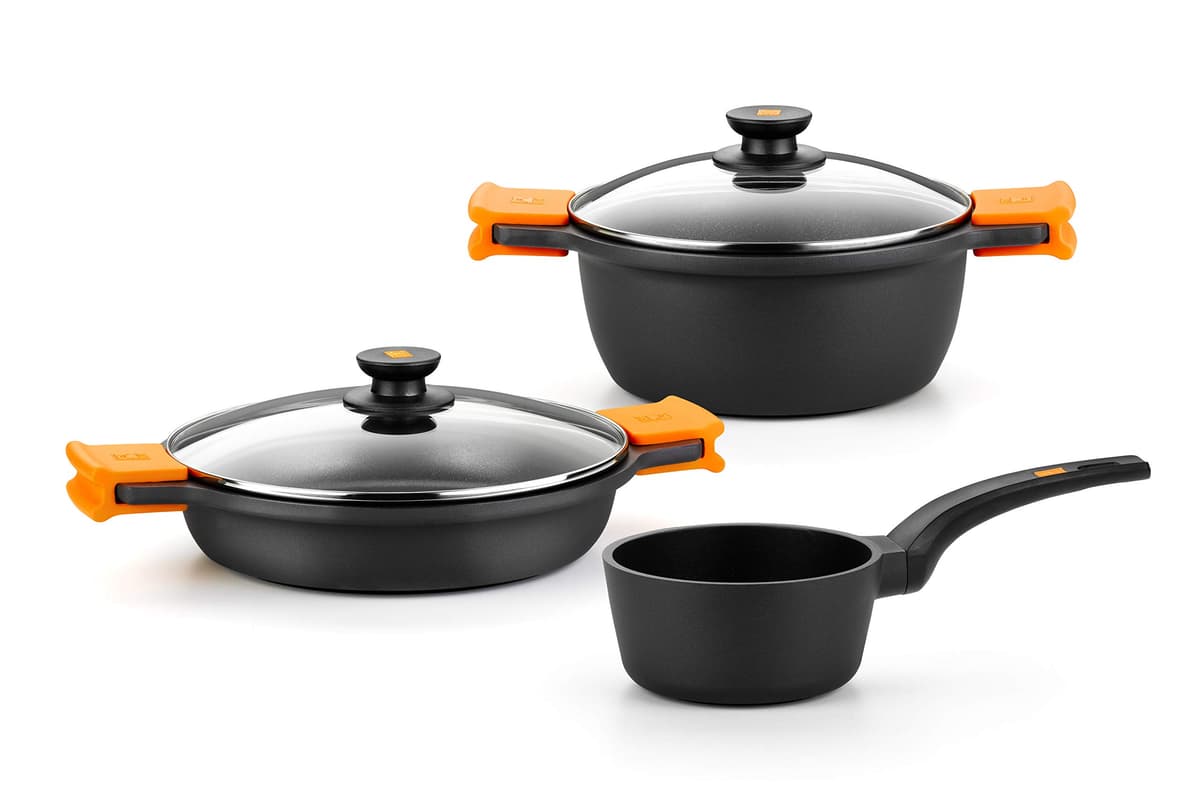 BRA Efficient Juego de Cocina 5 Piezas, Aluminio Fundido Antiadherente, Apto para Inducción
