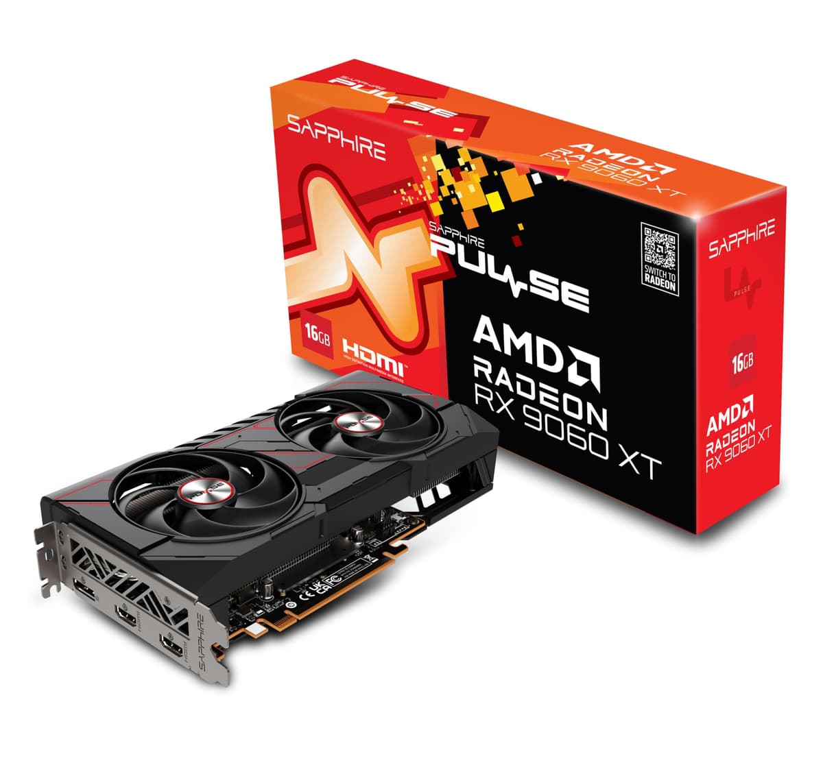 SAPPHIRE Radeon Pulse RX 9060 XT 16GB 11350-03-20G
