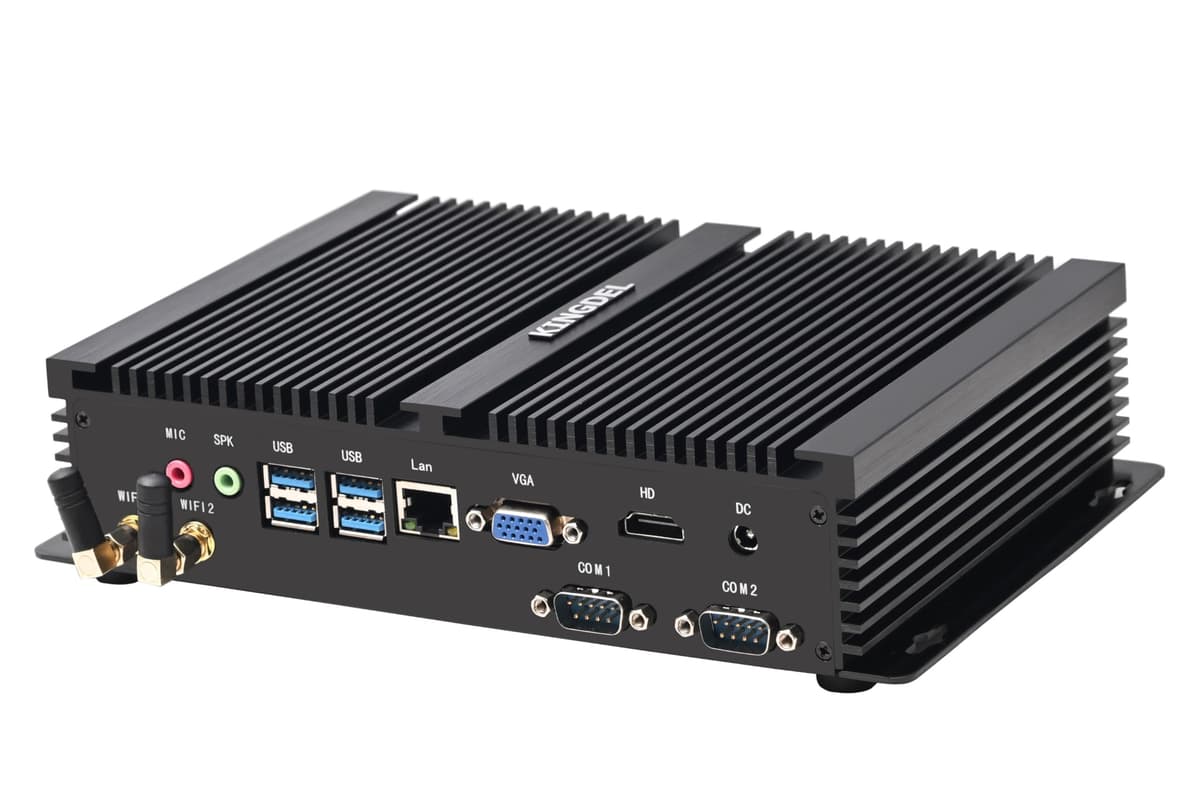 KINGDEL NC3000 i7 8th Gen. Mini PC fanless - 32GB RAM, 512GB SSD, 4xUSB3.0, HDMI, VGA, 2xCOM