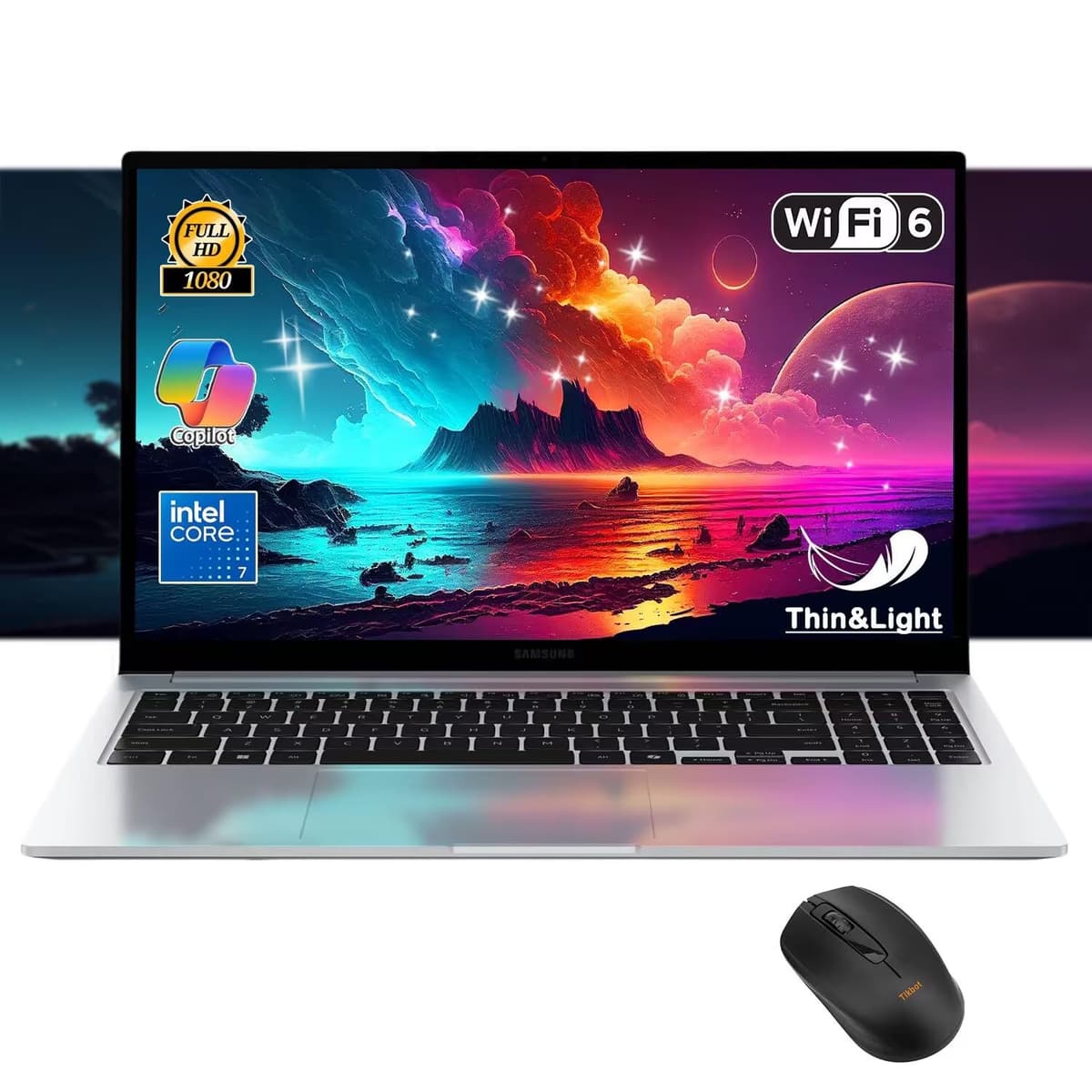 Samsung Galaxy Book4 Business Laptop, pantalla LED FHD de 15.6", Copilot AI PC, Intel Core 7 150U, batería de larga duración, teclado retroiluminado, con mouse (16GB RAM | 2TB SSD) NP750XGK-KS2US