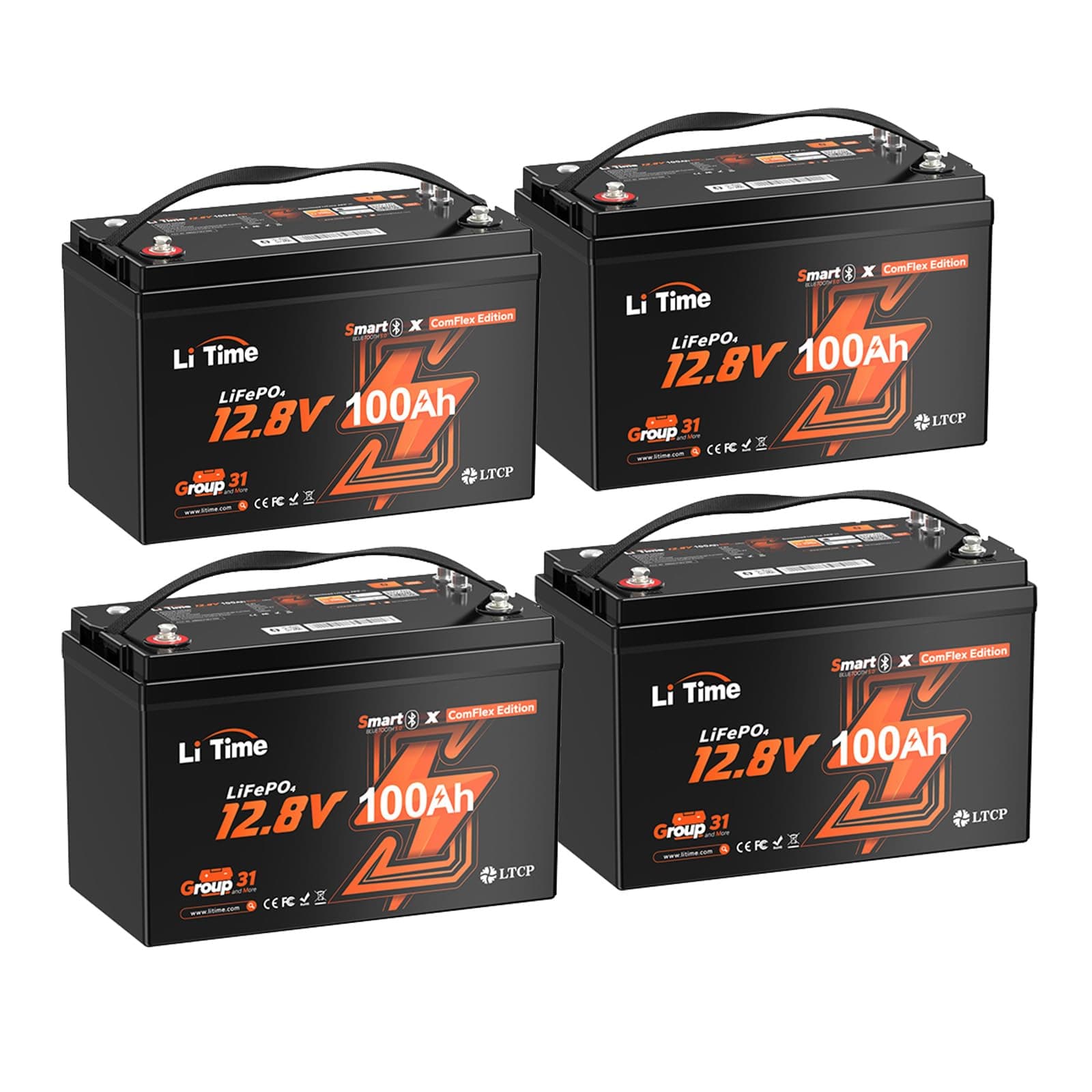 Litime A 12V 100Ah ComFlex Bluetooth Battery