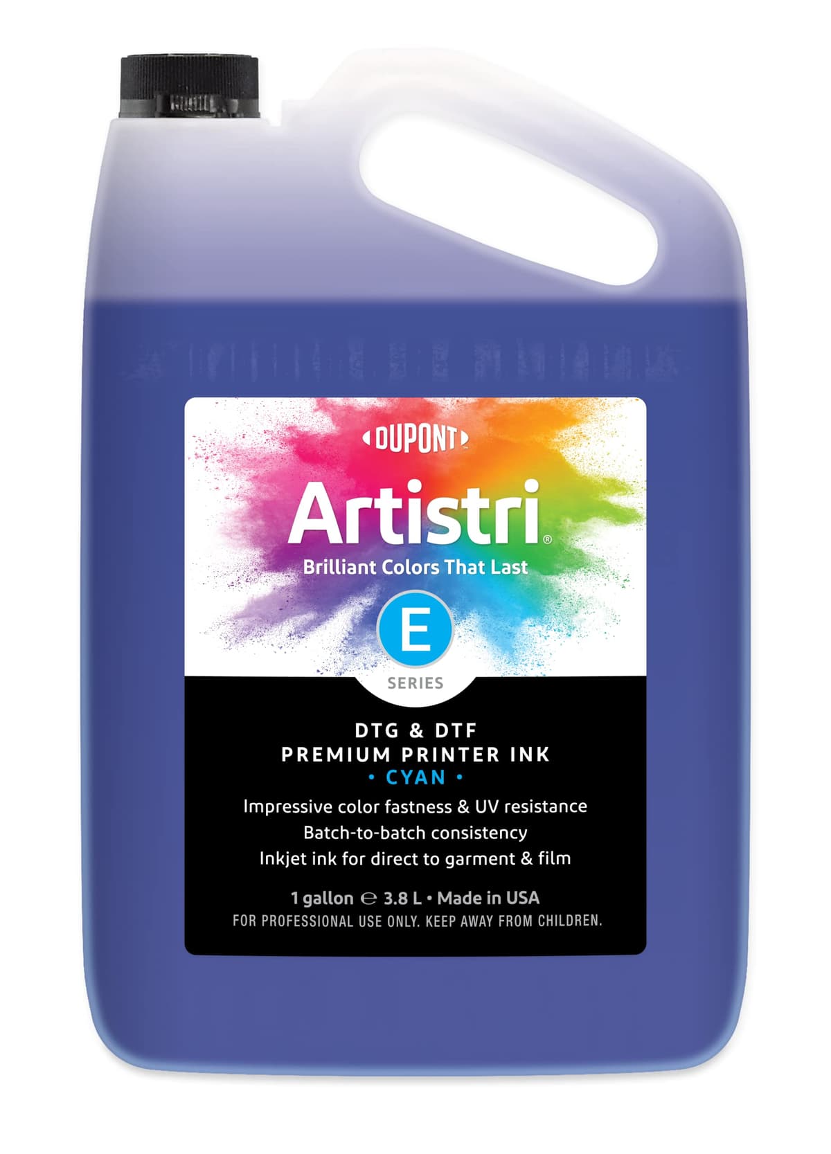 DuPont Artistri E Series Tinta DTG & DTF Cyan 1 Gallon AEC016603