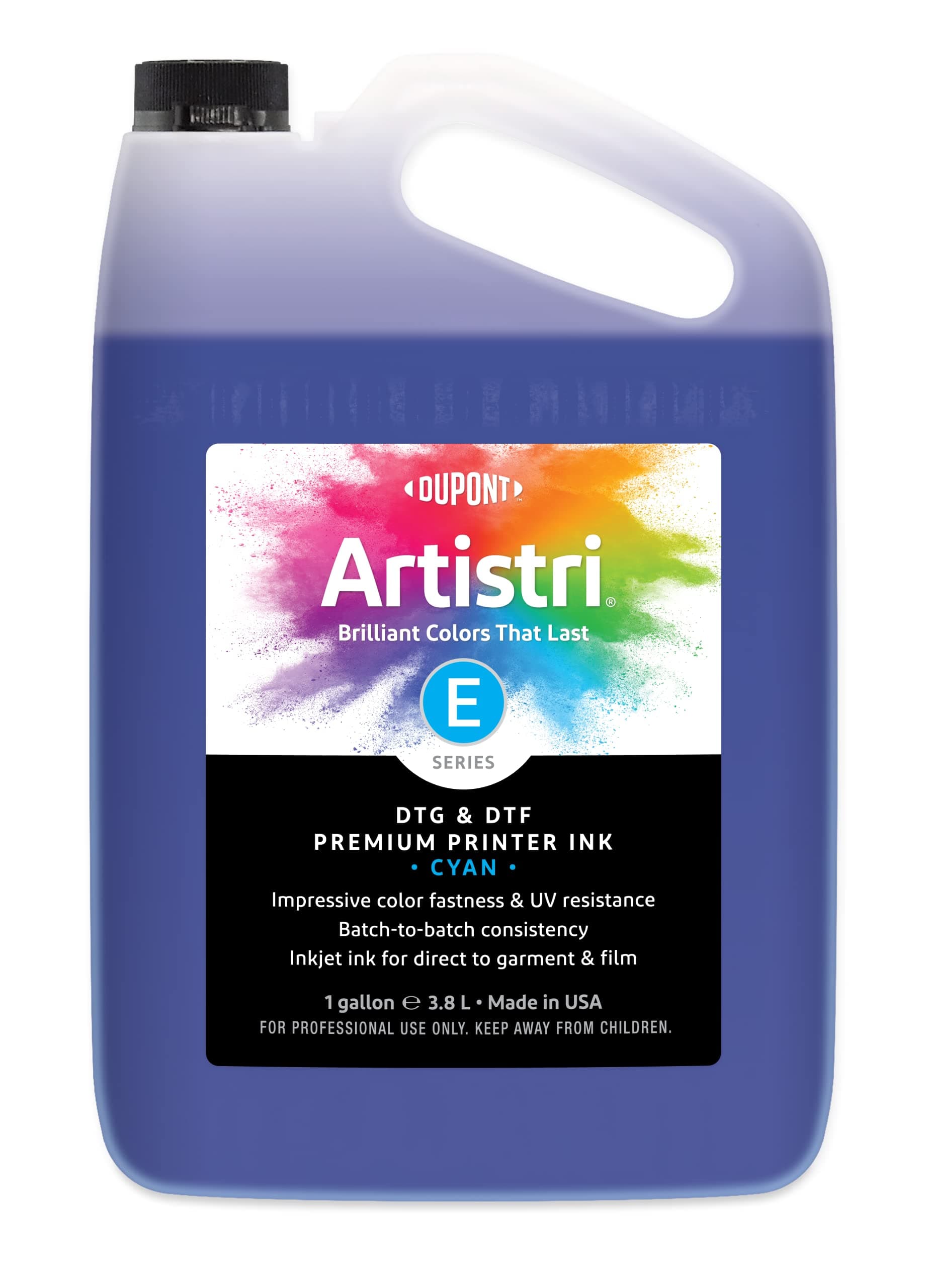 DuPont Artistri E Series Tinta DTG & DTF Cyan 1 Gallon AEC016603
