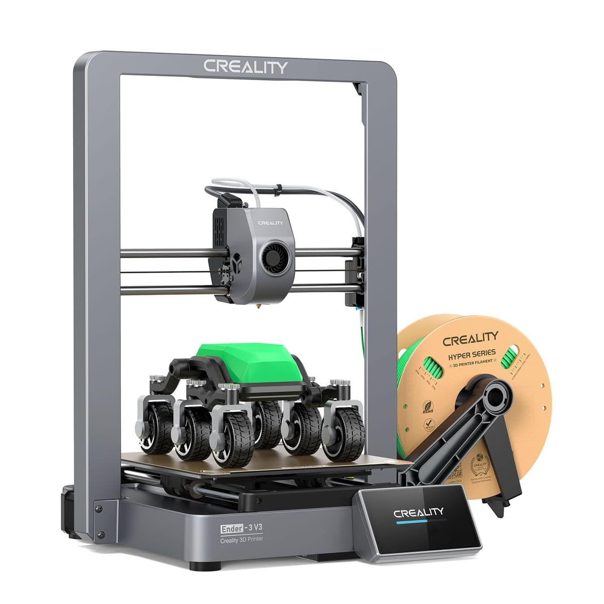 Creality Ender 3 V3 Super 3D Printer 2024 - CoreXZ, 600mm/s, Auto-Leveling, 220x220x250mm CR-Scan Otter 3D Scanner Standard