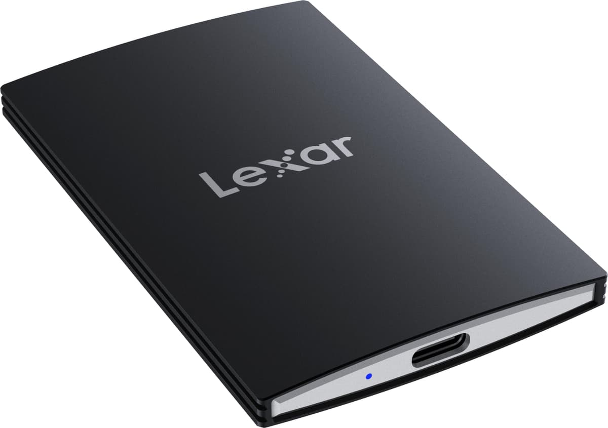 Lexar SSD portátil SL500 4TB, hasta 2000 MB/s, compatible con laptops con Type-C, iPhone 15/16, smartphones, tablets, PS5, Xbox, USB 3.2 Gen 2x2, delgado y liviano, SSD externo, negro (LSL500X004T-RNBNU)