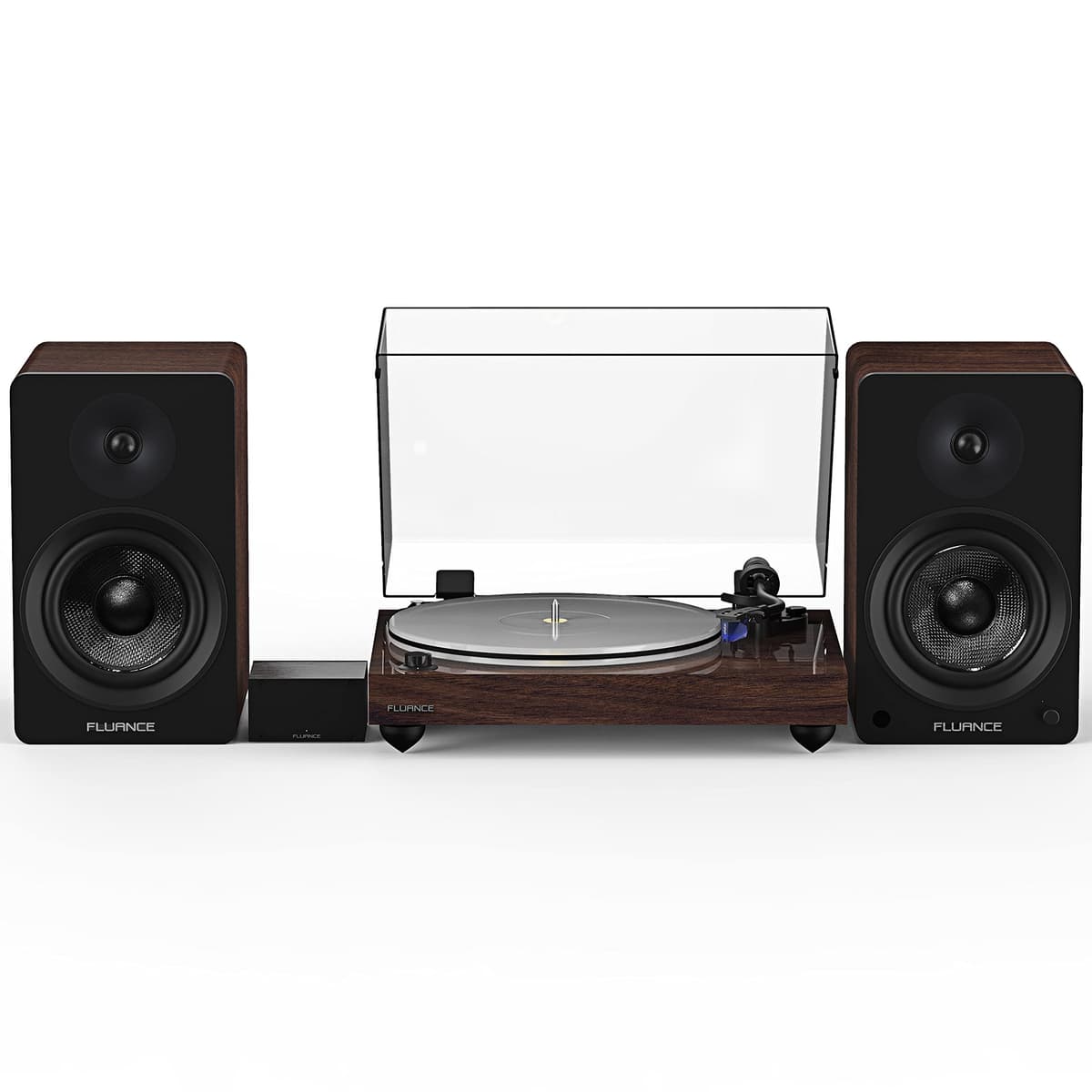 Fluance Reference RT85 tocadiscos de alta fidelidad con PA10 y altavoces Ai61 6.5" (Nogal) RT85WPA61B