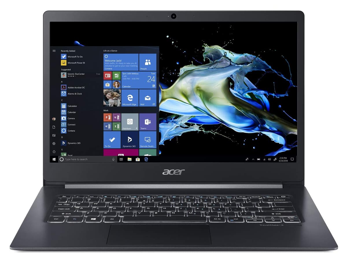 acer TravelMate X5 TMX514-51T-72KH, 14" Full HD IPS táctil, Intel Core i7-8565U de 8ª generación, 16GB DDR4, 512GB SSD, lector de huellas Bio-Protection, TPM 2.0, Windows 10 Pro NX.VJ8AA.002