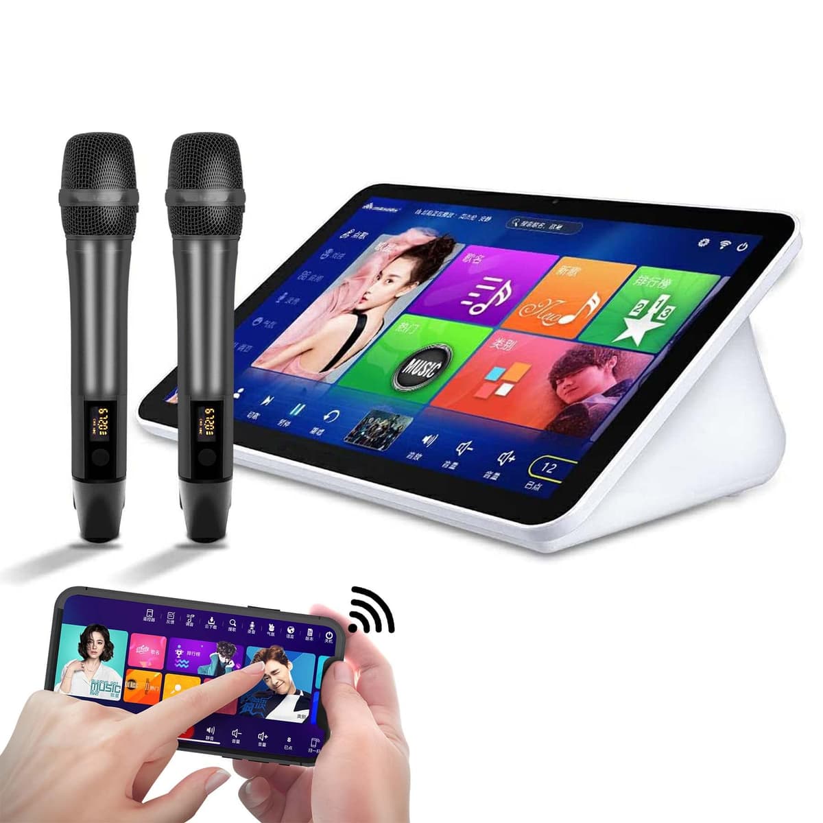 Sup artmark Karaoke 2025 Pantalla Táctil 15.6" App Control, 2TB, Blanco