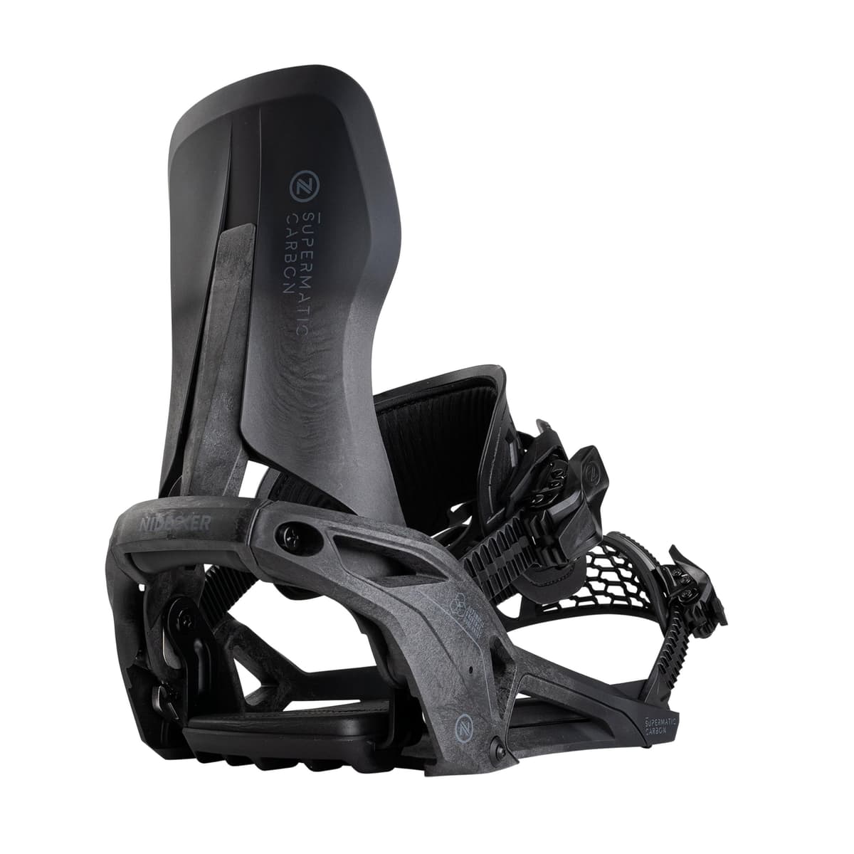 Nidecker Supermatic Snowboard Binding - XL, Carbon - Entrada dual automática N.25.BNU.SPC