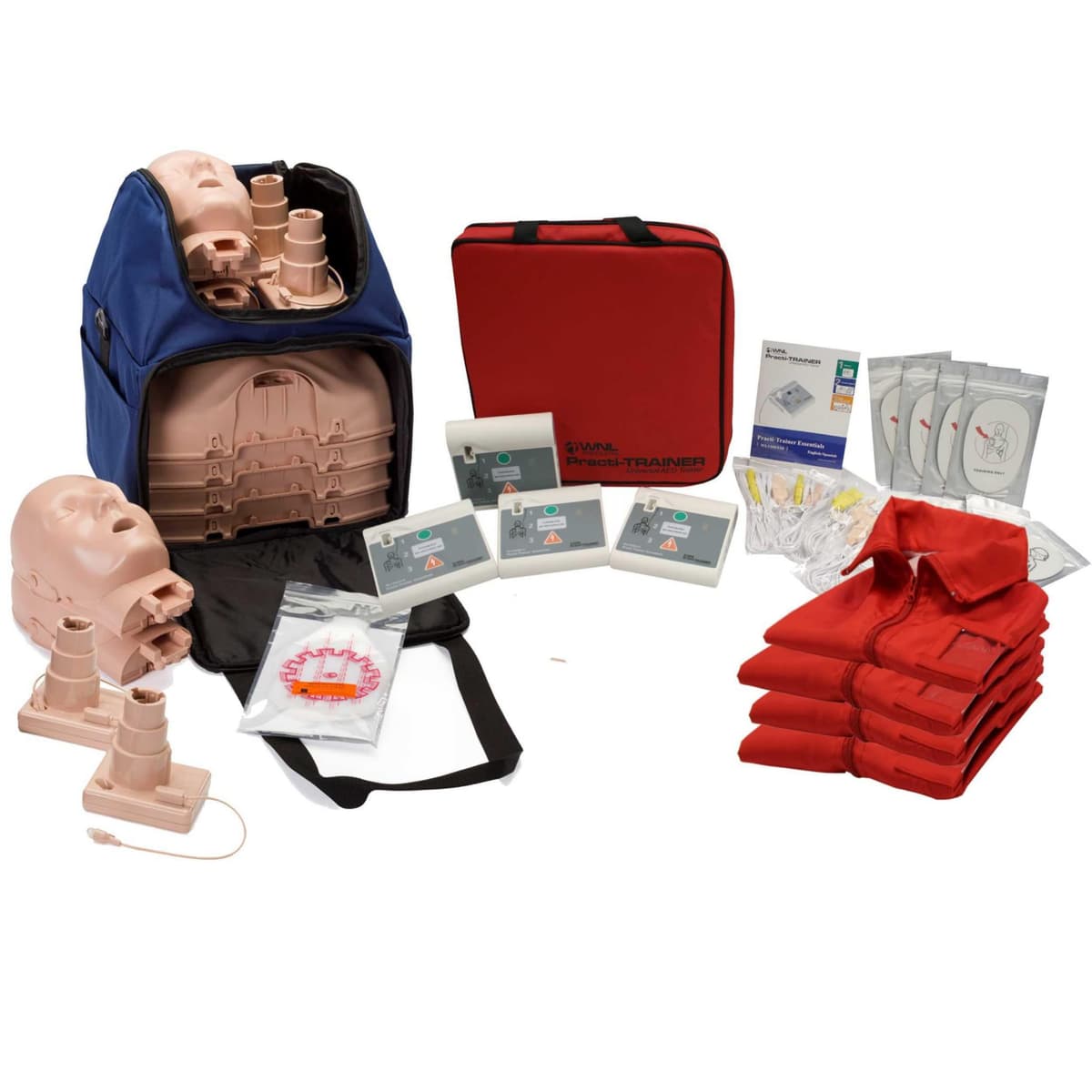 MCR Medical K400M-ULM-ES4 Kit de Entrenamiento RCP con 4 Maniquíes Prestan Ultralite y Practi-Trainer Essentials