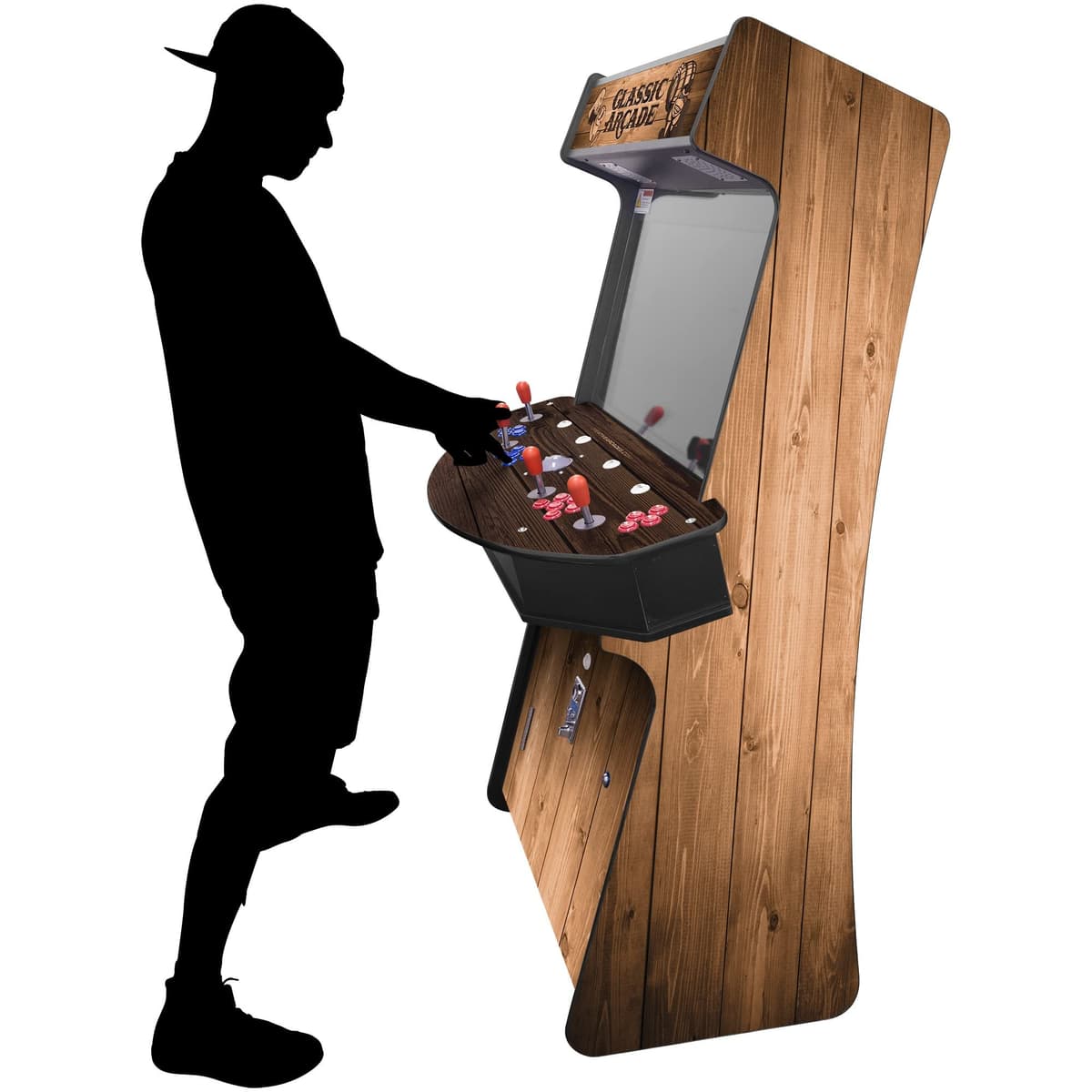 Creative Arcades Full-Size Stand-Up Comercial - 4 jugadores, 3500 juegos, pantalla 32", trackball 175135LP