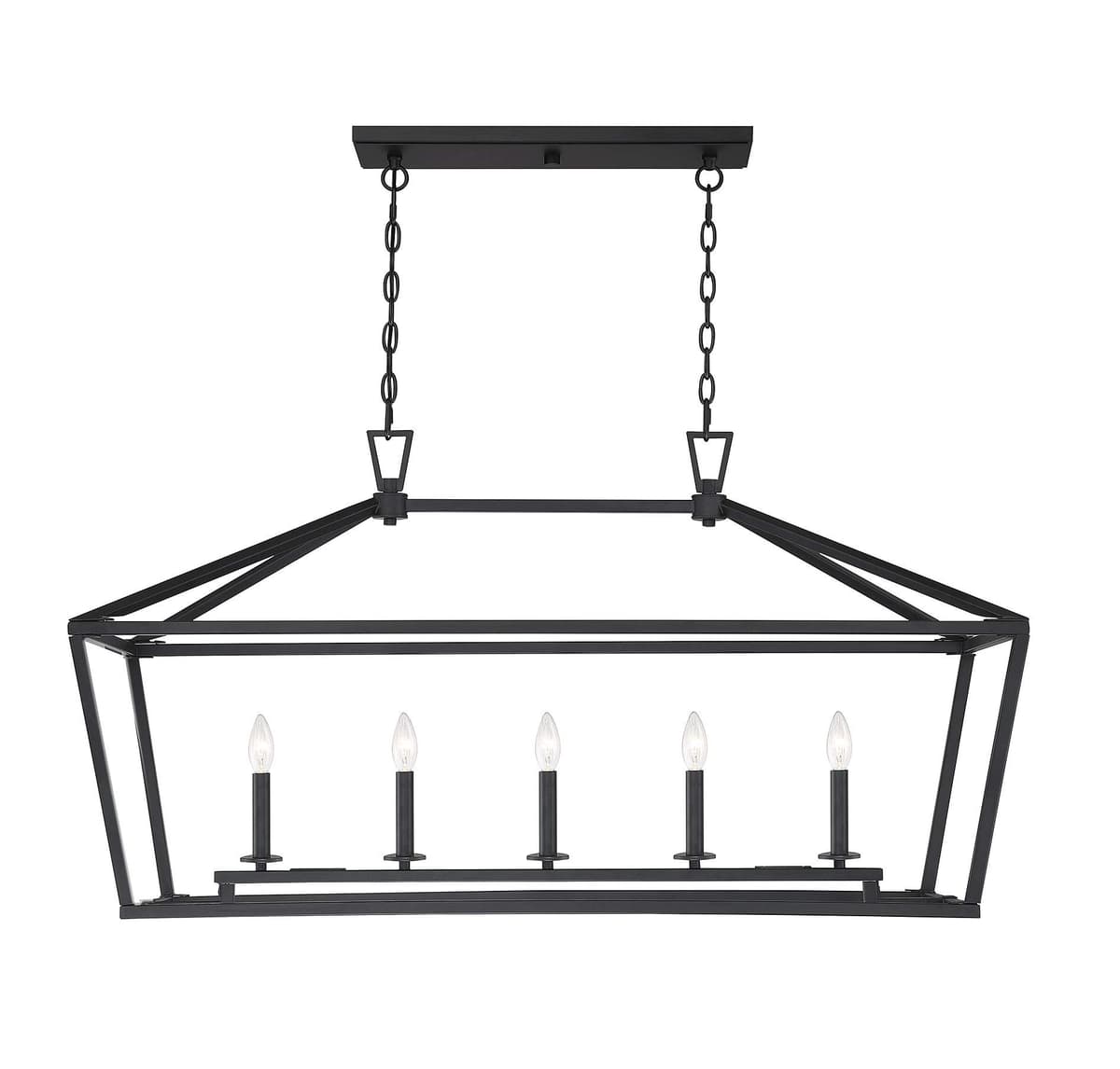 Savoy House Townsend 1-324-5-89 Candelabro lineal tradicional 5 luces 44" largo acabado matte black