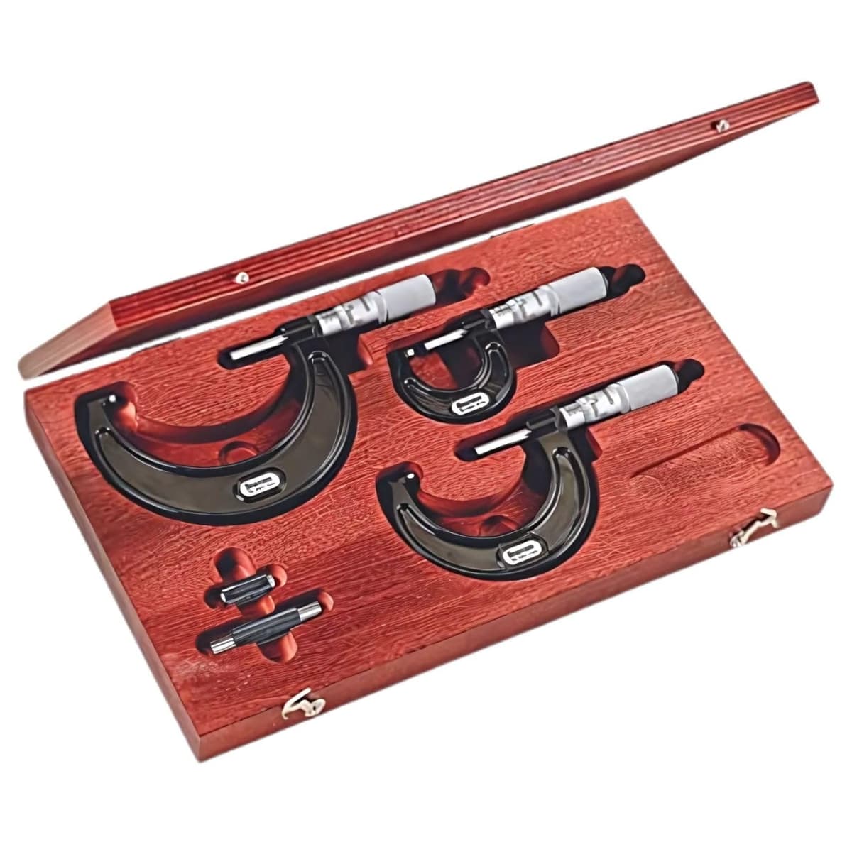 Starrett Juego Micrómetros Externos 0-3" con Tambor de Fricción y Marco Cónico - ST436.1AXRLZ