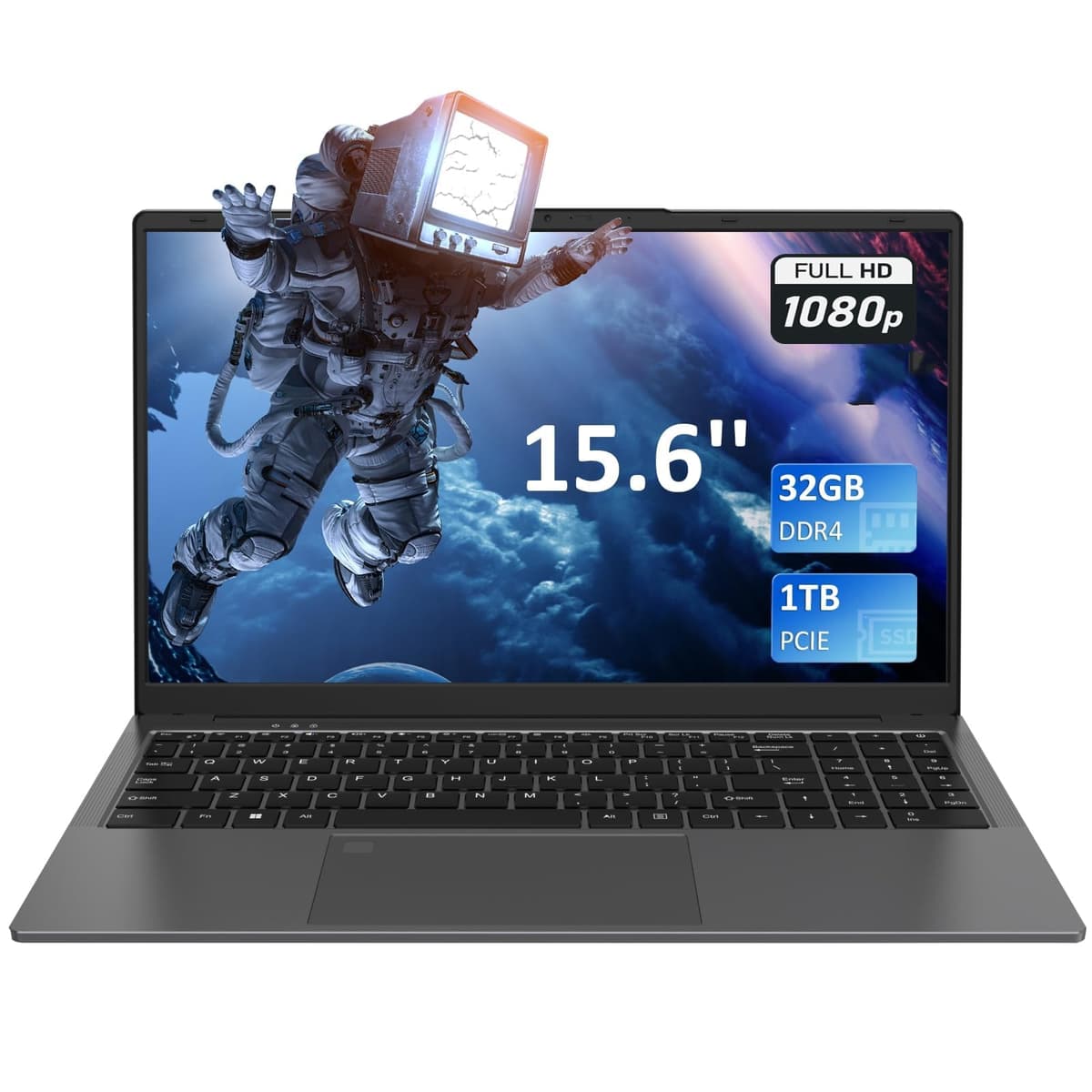 Auusda 15.6" FHD - Athlon Silver 3050E, 32GB DDR4, 1TB SSD, Windows 11 Pro, Negro T156A