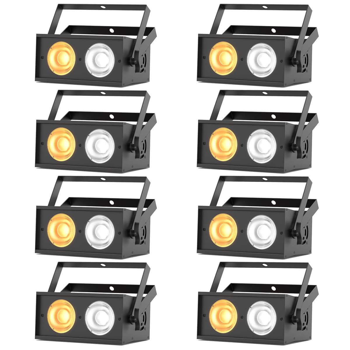 Sparklingtrack Stage Lights 120W COB Par Can Blinder Lights 2 en 1 Cool & Warm White DMX512 8Pcs ZQ01324X8US