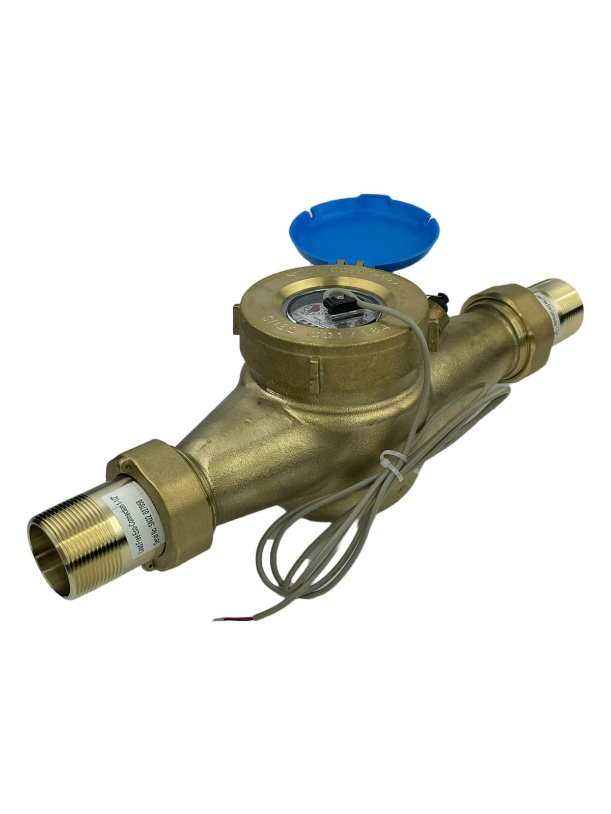 Medidor de agua DAE MJ-200c 2" NTEP IP68 NSF61 con salida de pulso y acoplamientos, galones