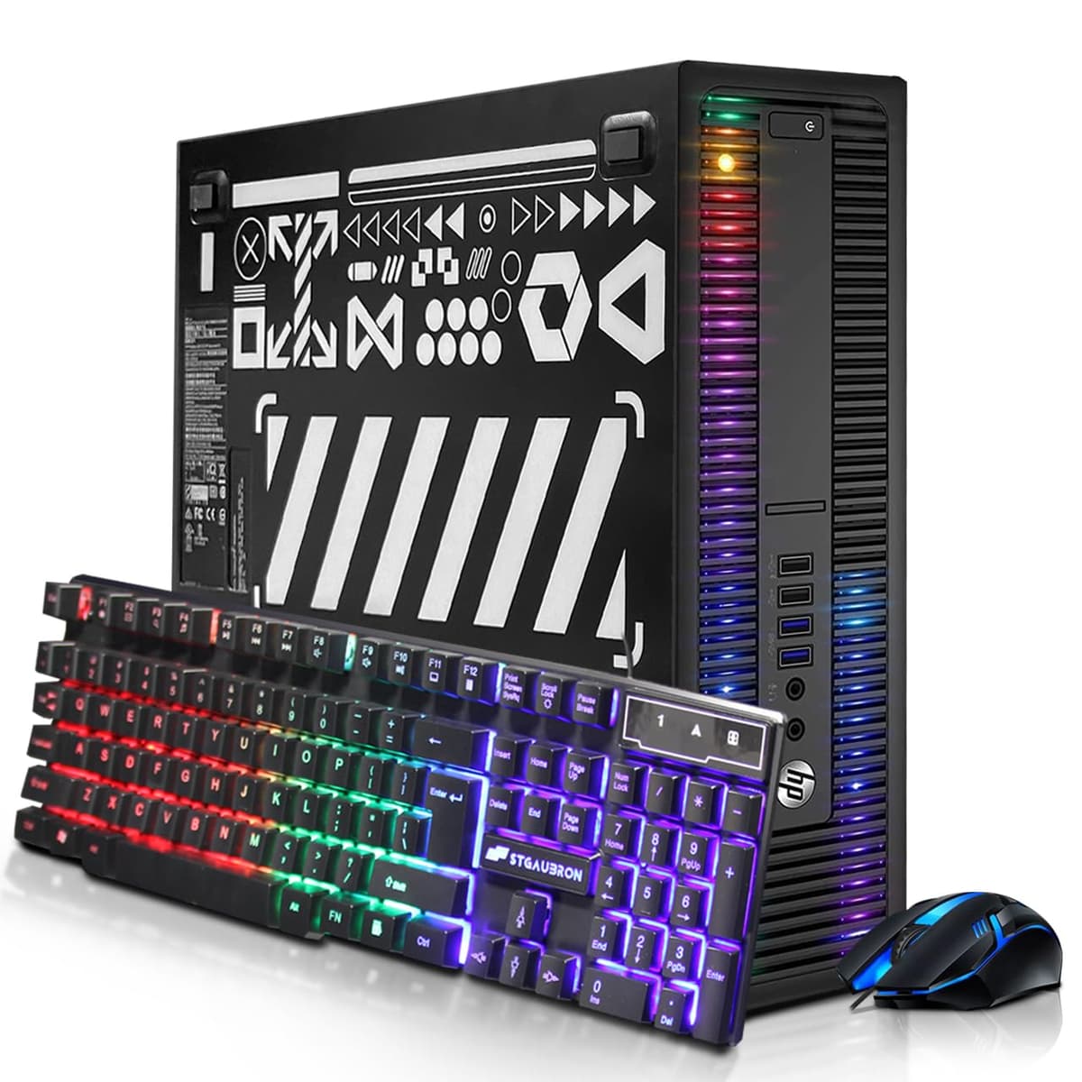 Computadora de Escritorio Gamer HP RGB, Intel Quad Core i5-6500 hasta 3.6 GHz, GeForce GT 1030 2GB, 32GB DDR4, SSD 1TB, Teclado y Mouse RGB, WiFi 600M y Bluetooth, Windows 11 (Reacondicionado) SF20250616B0CFS5TCVS_B0CFS5TCVS_1_uNTOmP