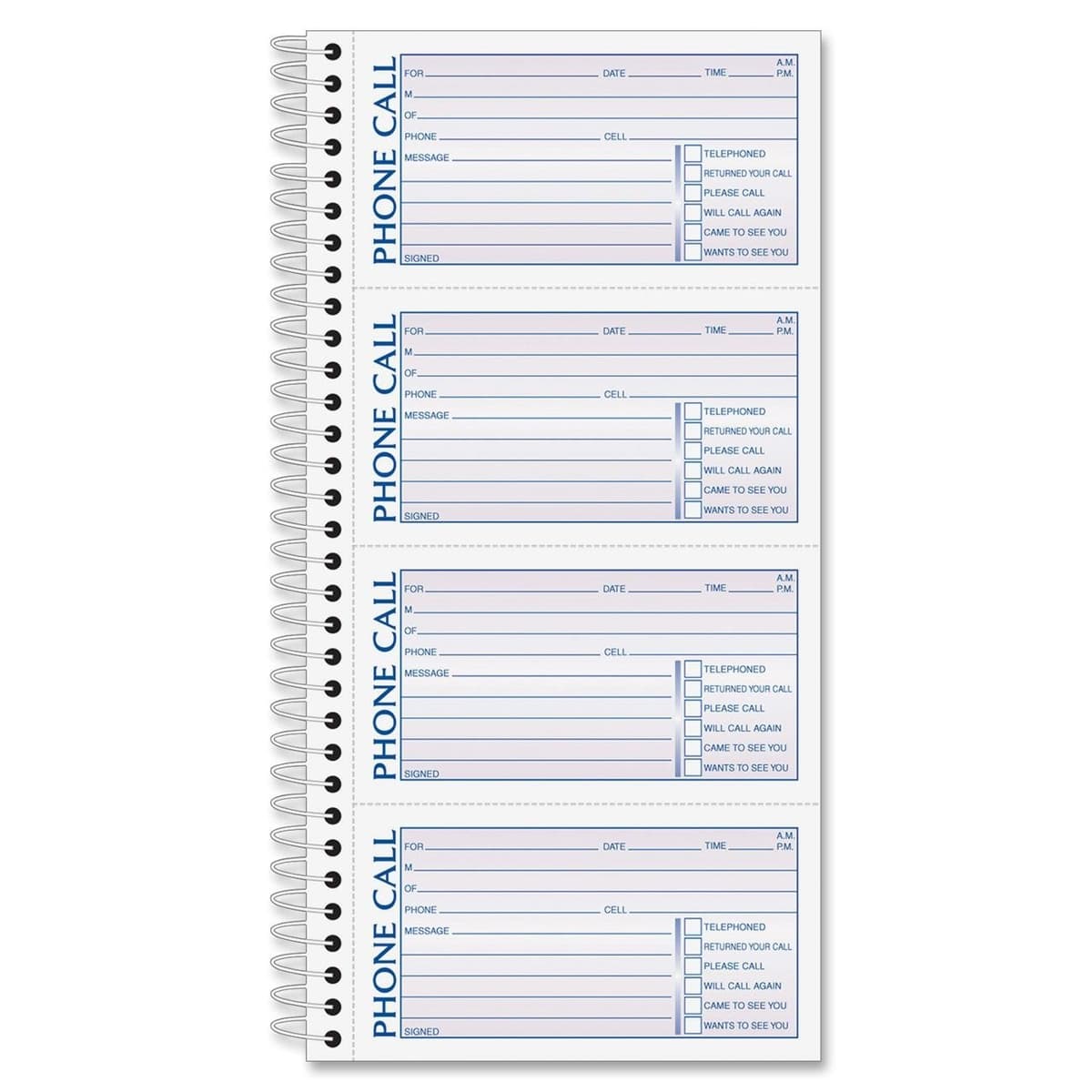 Adams Cuaderno de Mensajes Telefonicos Espiralado, Duplicado Sin Carbon, 600 Juegos (SC1164D) ABFSC1164D
