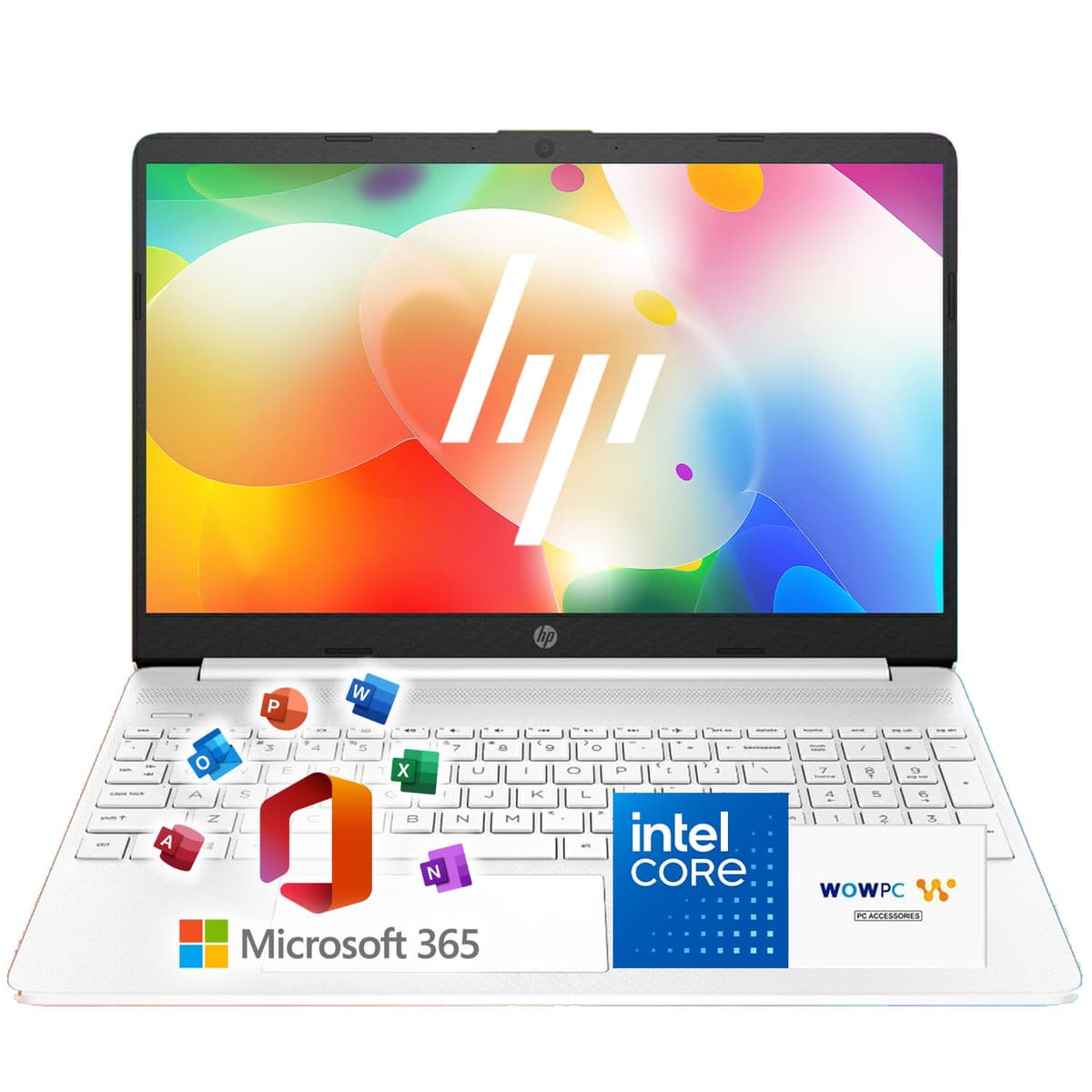 HP 250 G9 portátil para negocios y estudiantes con Microsoft Office 365, procesador Intel de doble núcleo, pantalla LED antirreflejo de 15.6", 16 GB de RAM, SSD de 256 GB, Wi-Fi 6, Ethernet RJ-45, Windows 11 Pro, WOWPC USB