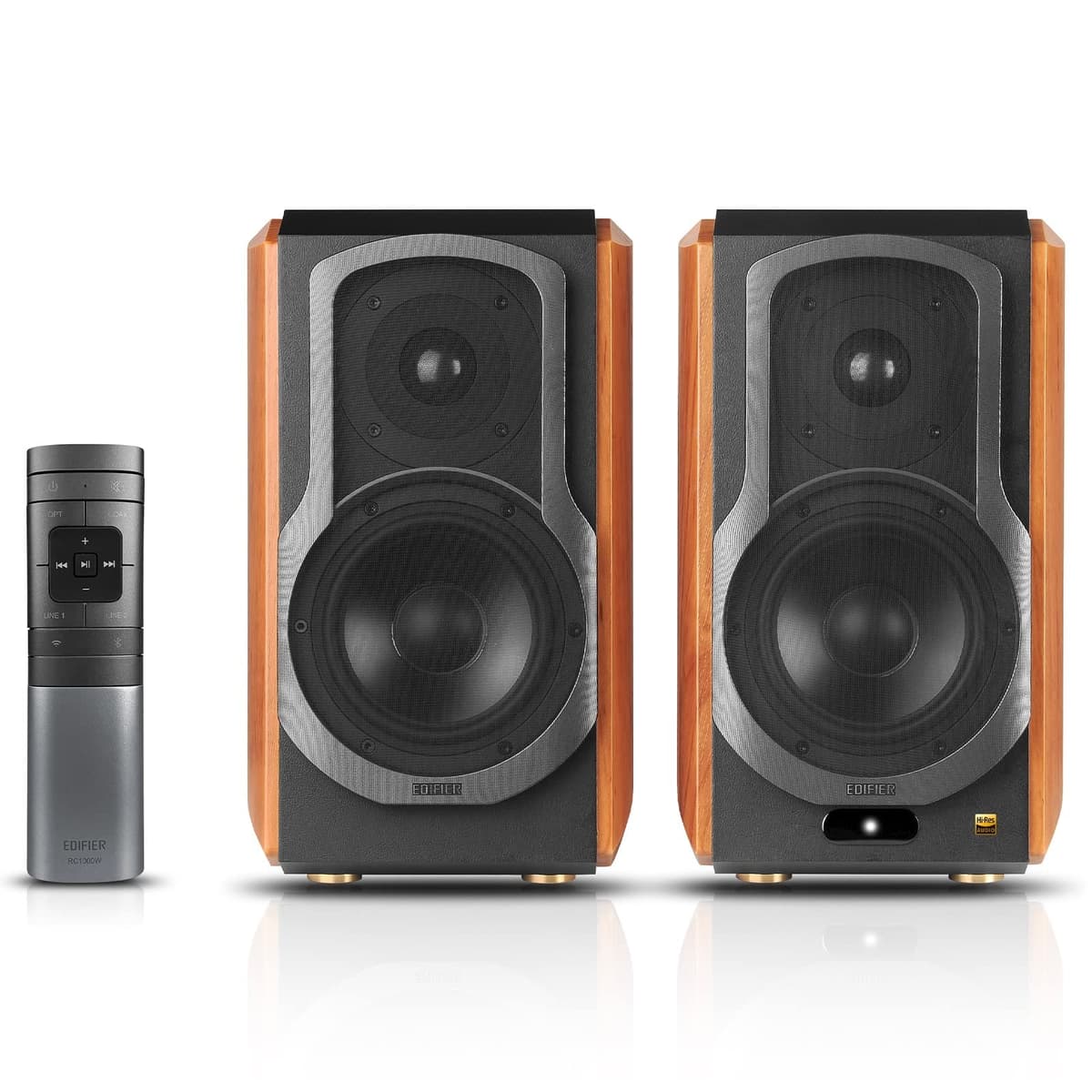Edifier S1000W Parlantes Activos Bookshelf WiFi 2.0 - 120W RMS, Bluetooth, Hi-Res, compatibilidad con Alexa y AirPlay 2