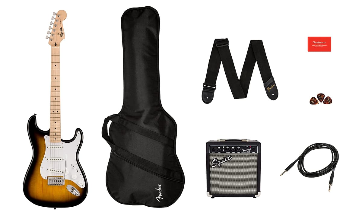 Fender Squier Sonic Stratocaster Pack, para diestros, Sunburst (0371720403)