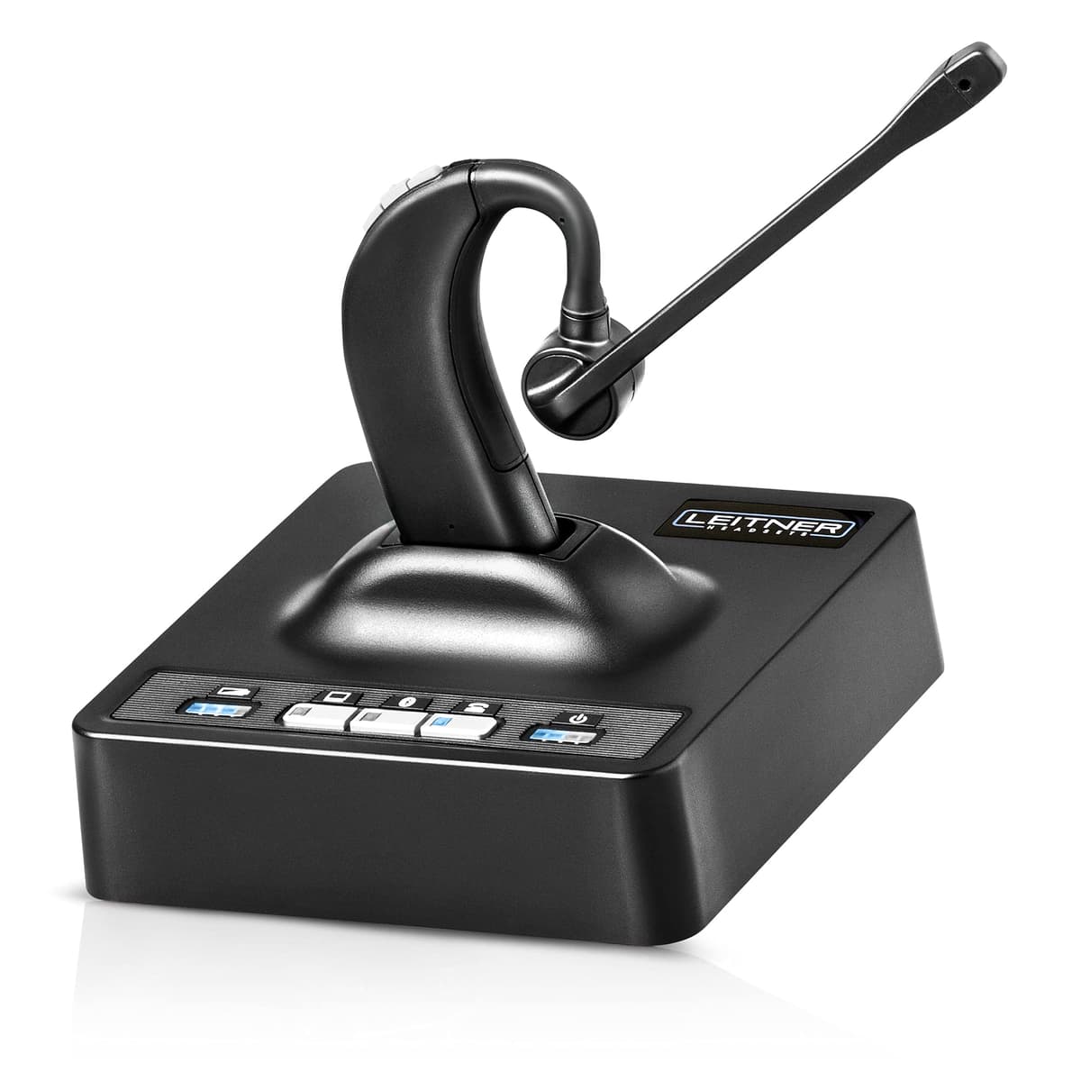 Leitner LH380 - Auricular inalámbrico de oficina con micrófono - Auricular para computadora, teléfono y celular - On-ear LTR/LH380