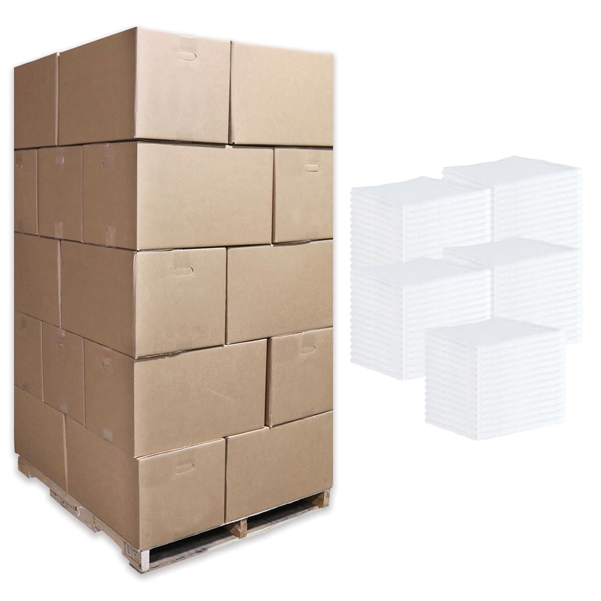 Toallas bar mop Arkwright Qwick Wick - Pallet de 4200,100% algodón, 16 x 19 in, Blanco N030-W64-PLT