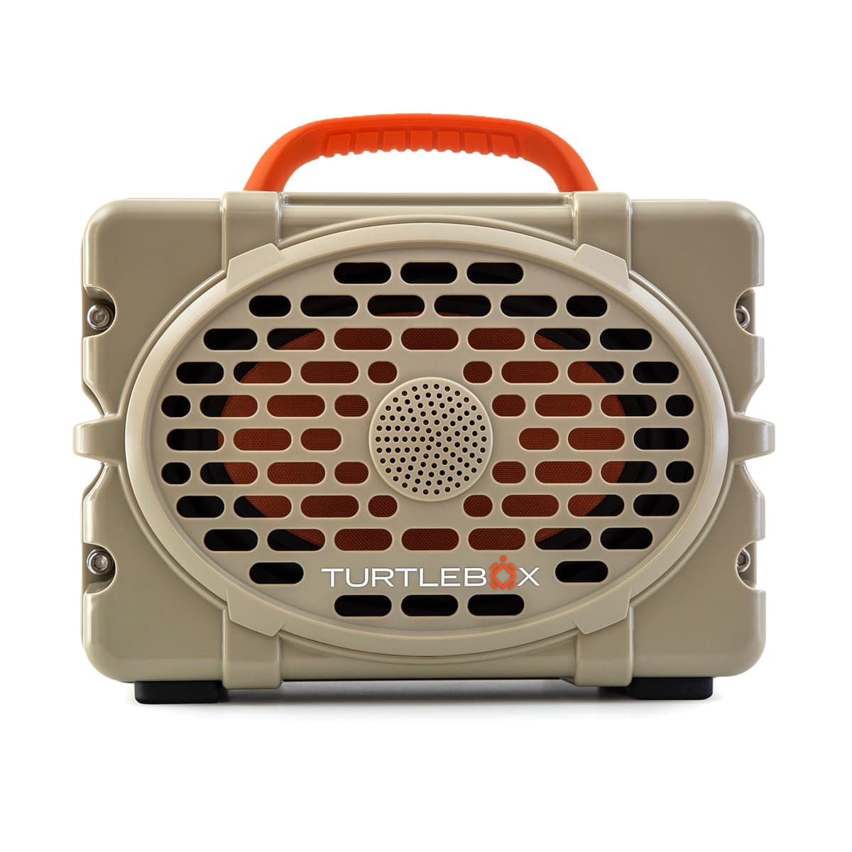 Turtlebox Original Gen 3 Altavoz Bluetooth portátil Ultra-Loud 120dB, IP67, 3 días batería (Tan/Blaze Orange) TB-ORIG-G3-TAN-BL ORG-BL ORG-1